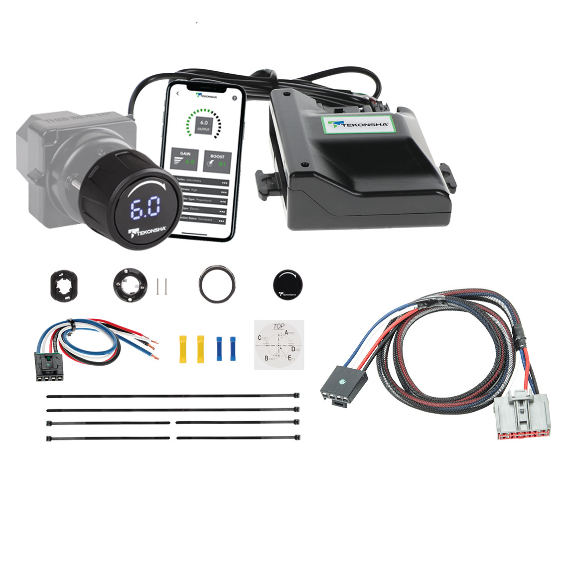 2020-2026 GMC Sierra 2500 HD Prodigy iD Smart Phone Configured Brake Controller for Trailers with 1?4 Axles, Black 90920 thumbnail 0