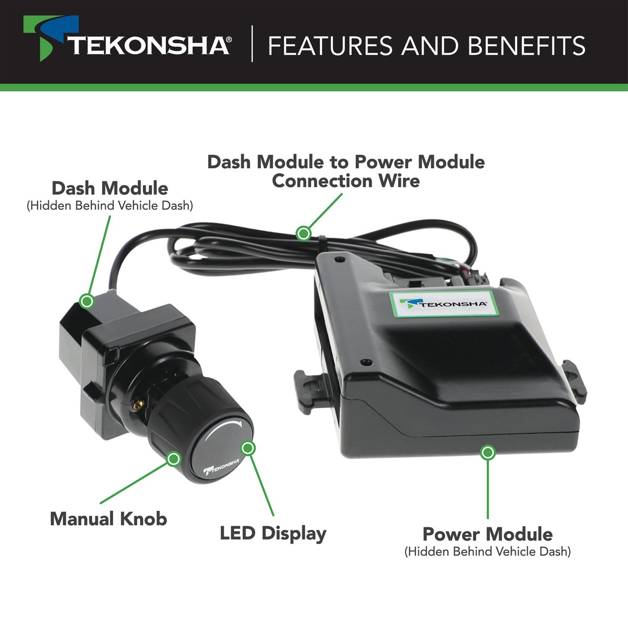 2001-2002 GMC Yukon Denali Tekonsha Prodigy iD Smart Phone Configured Brake Controller for Trailers with 1 to 4 Axles Black 90920 thumbnail 2