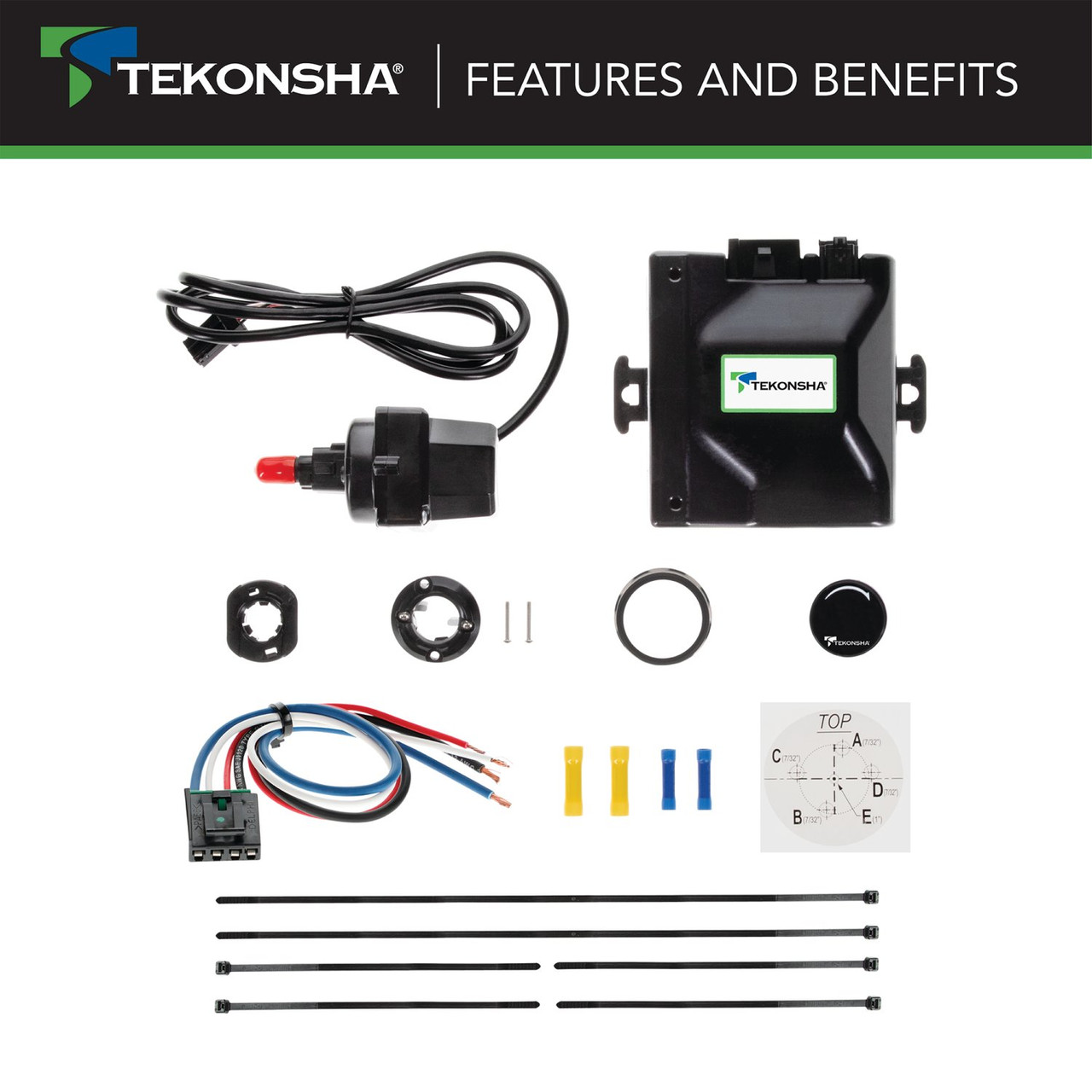 2001-2002 GMC Yukon Denali Tekonsha Prodigy iD Smart Phone Configured Brake Controller for Trailers with 1 to 4 Axles Black 90920 thumbnail 5