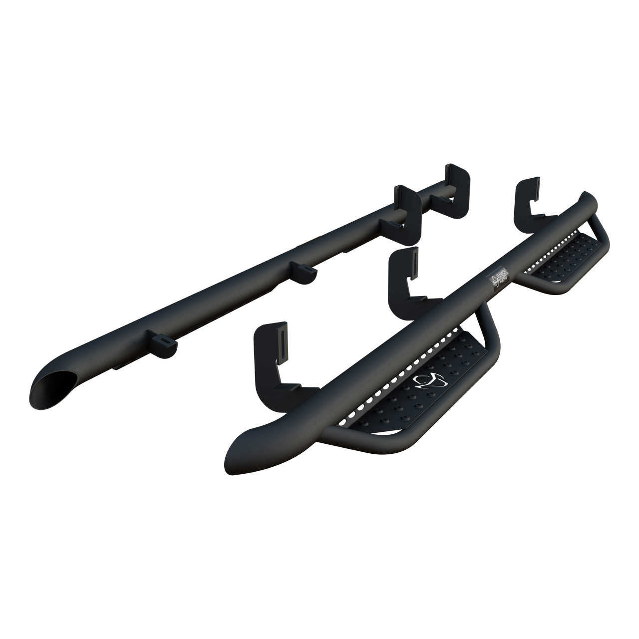Ranch Hand Midnight Carbide Black Steel Running Steps, Fits Select Silverado, Sierra 1500, 2500, 3500 HD - MRSC071C1B4S thumbnail 0