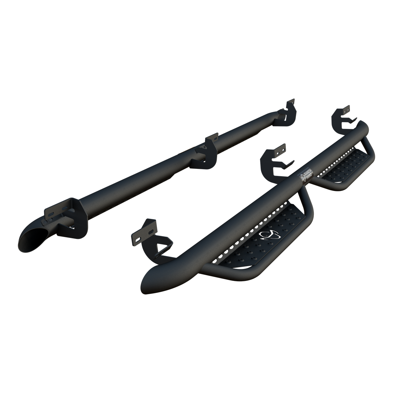 Ranch Hand Midnight Carbide Black Steel Running Steps, Fits Select Dodge, Ram 2500, 3500 - MRSD091C1B4S thumbnail 0
