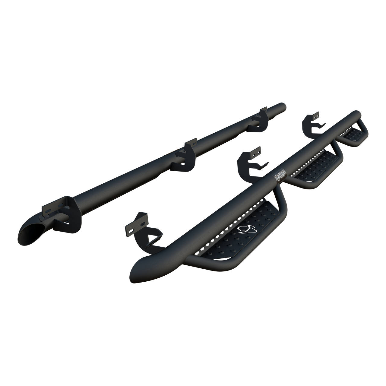 Ranch Hand Midnight Carbide Black Steel Running Steps, Fits Select Dodge, Ram 2500, 3500 - MRSD101C6B6S thumbnail 0