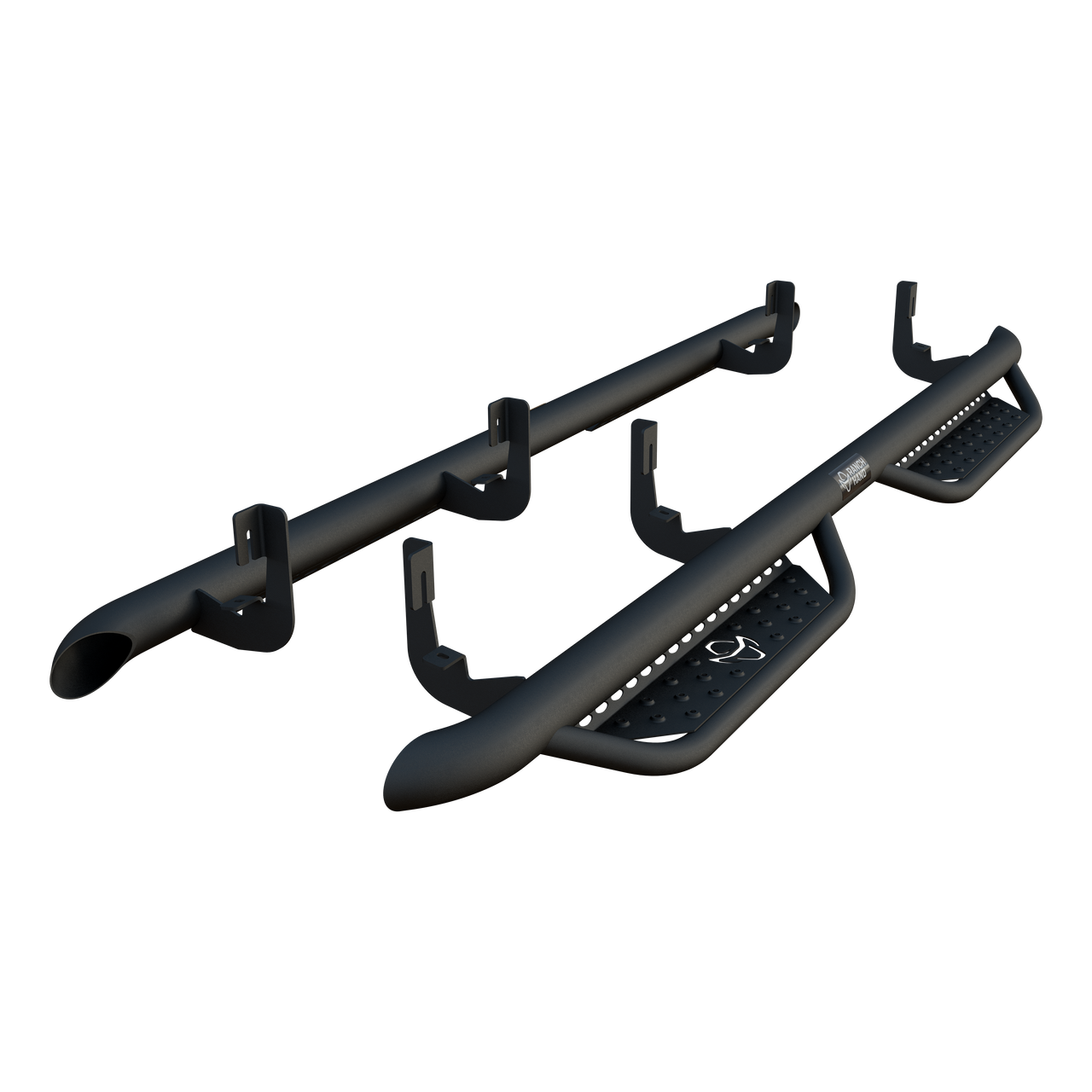 Ranch Hand Midnight Carbide Black Steel Running Steps, Fits Select Silverado, Sierra 1500, 2500, 3500 HD - MRSC191C1B4S thumbnail 0