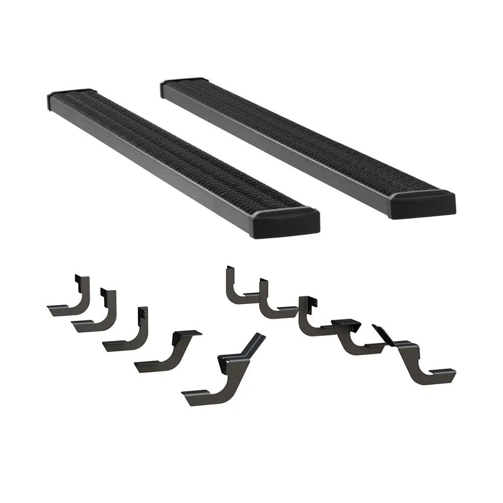 LUVERNE Grip Step 7" x 98" Black Aluminum Running Boards, Select Ford E-Series 415098-570125 thumbnail 0