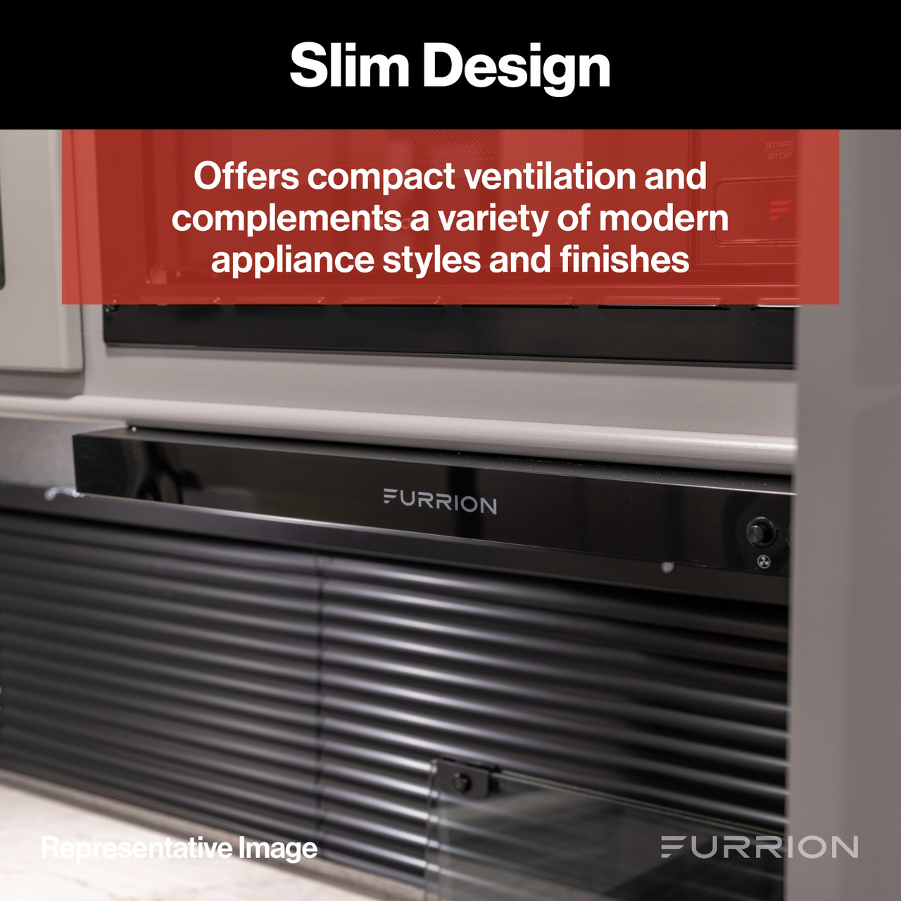 Furrion 12V Ducted RV Range Hood with Charcoal Filter - 24" Black #FHO23SACR-BL thumbnail 3