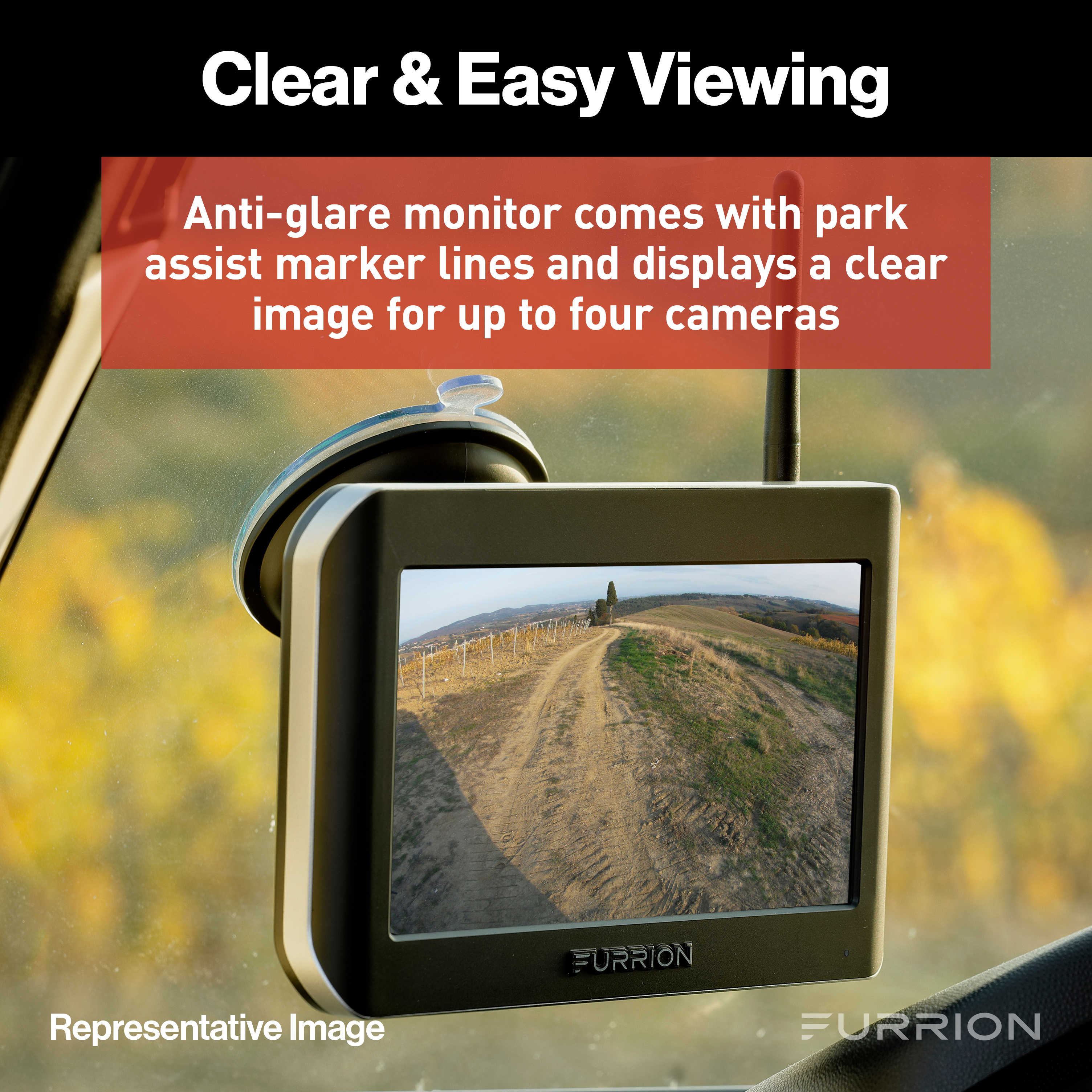 Furrion Vision S RV Backup Camera System with 4.3" Monitor - Rear Sharkfin Camera #FOS43TASF thumbnail 2