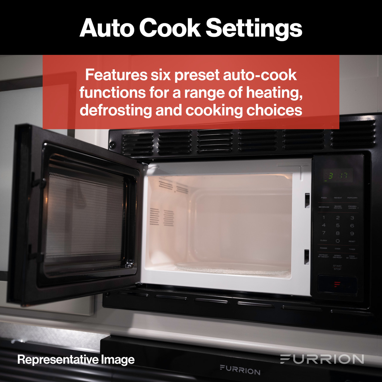 Furrion RV Microwave - 0.9 cu. ft, Black #FMSN09-BL thumbnail 4
