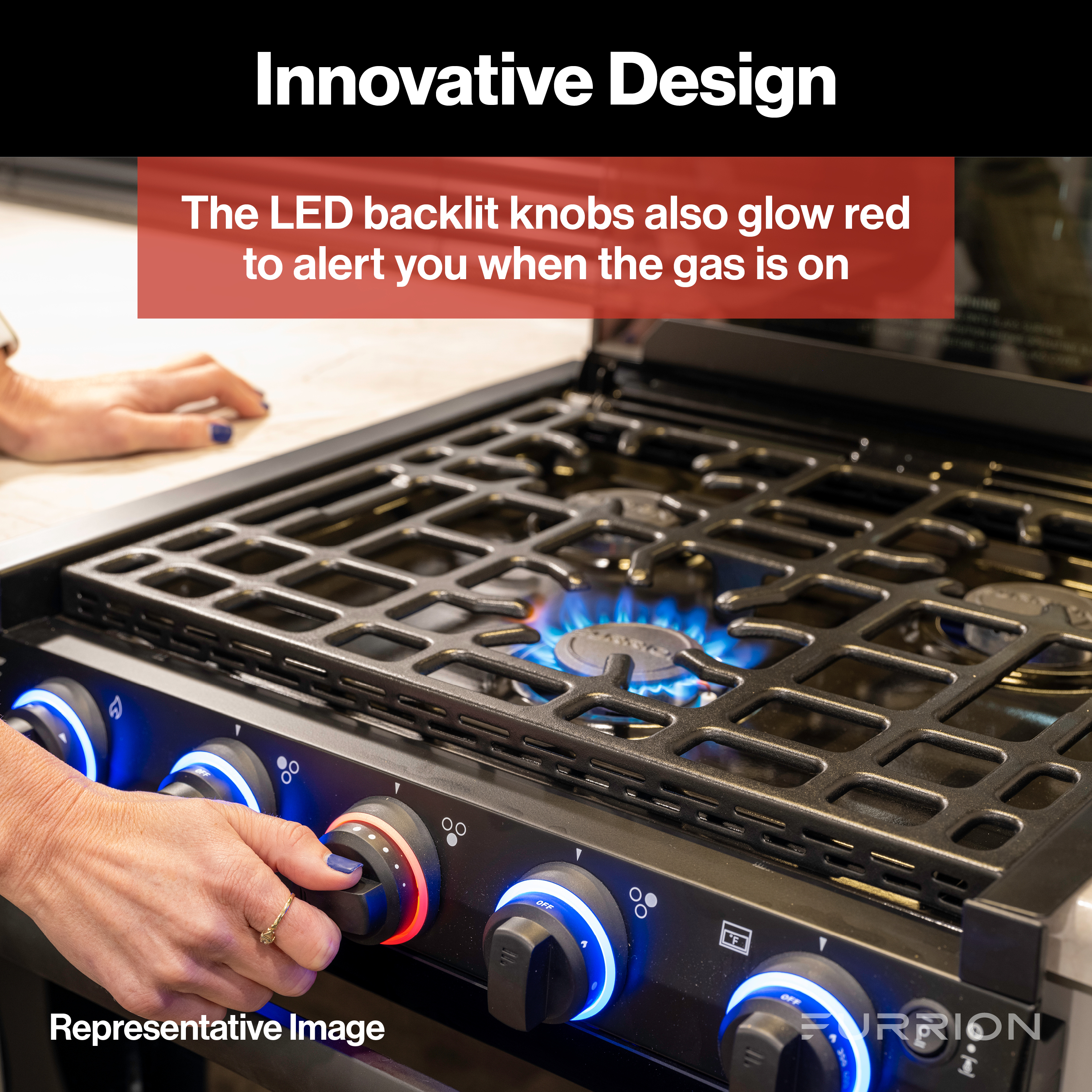 Furrion 2-in-1 RV Gas Range Oven - 21" Black #F1S21L03A-BL thumbnail 7