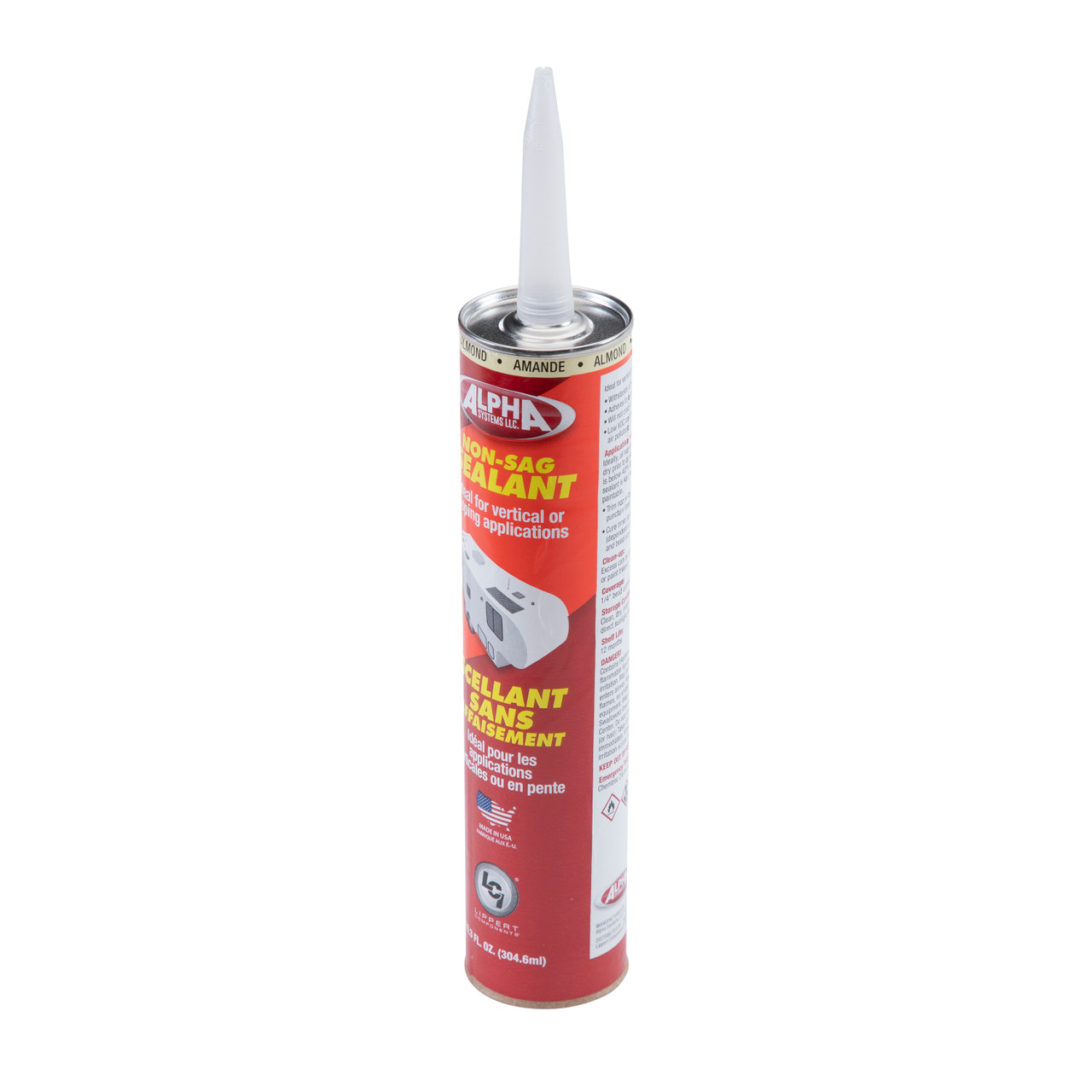 Alpha Systems 1010 Low VOC Non-Sag Sealant, Almond (10.3 Oz. Tube) thumbnail 2