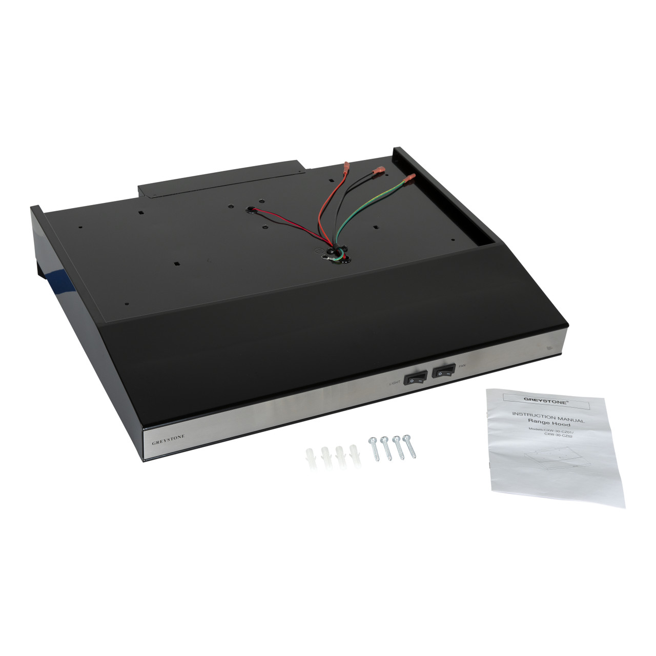 Greystone 22 Inch 12 Volt Black with Stainless Steel Front Range Hood #CXW-30-CZ02 thumbnail 0