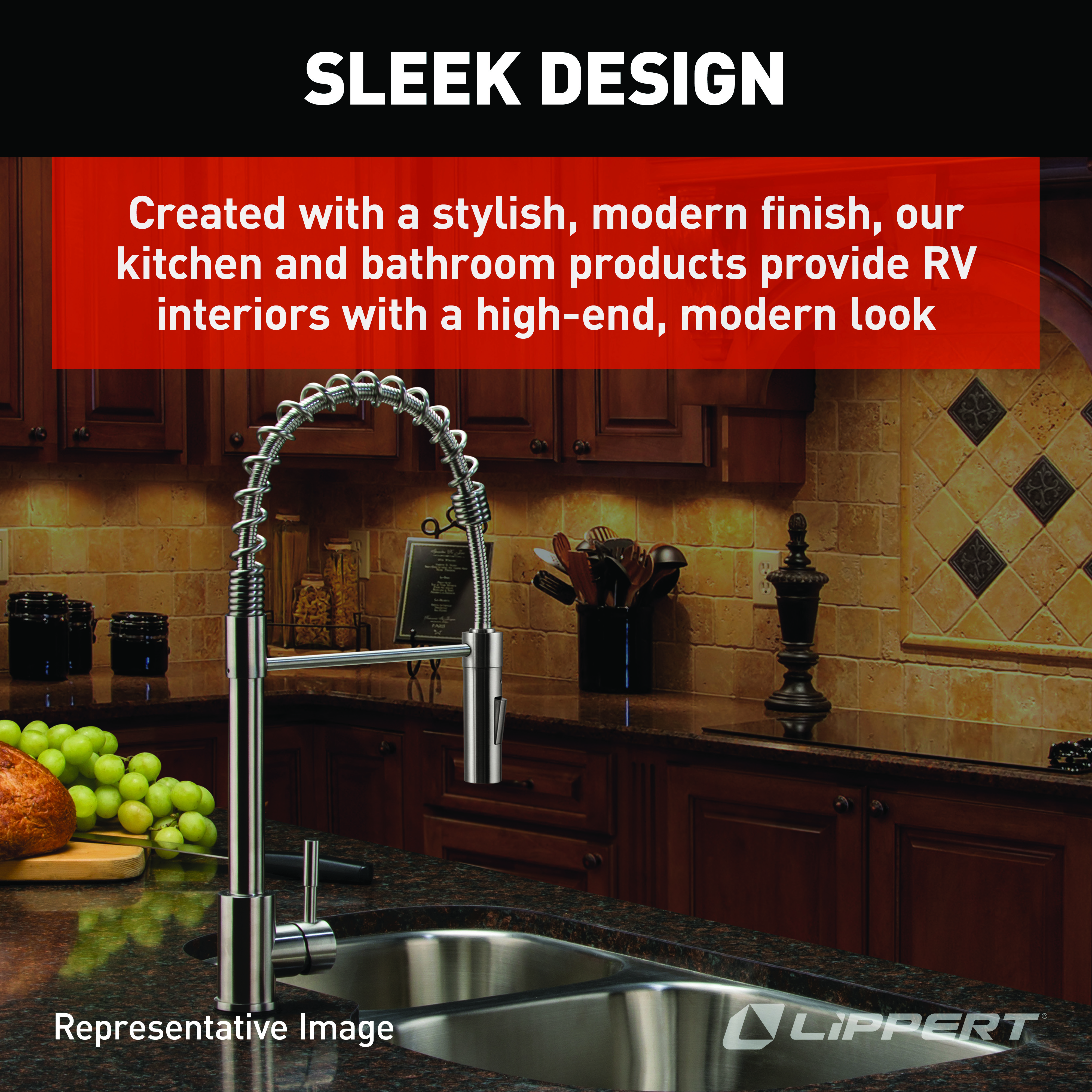 Lippert Flow Max Coiled Kitchen Faucet - Stainless Steel #719323 thumbnail 3