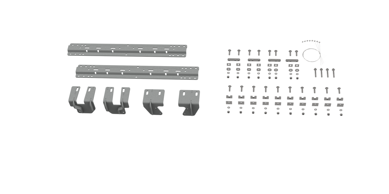 2020-2023 Chevrolet/GMC 2500 & 3500 - Excludes with CarbonPro Bed B&W Custom Installation Kit For Universal Mounting Rails For Some GM Trucks RVK2505 thumbnail 0