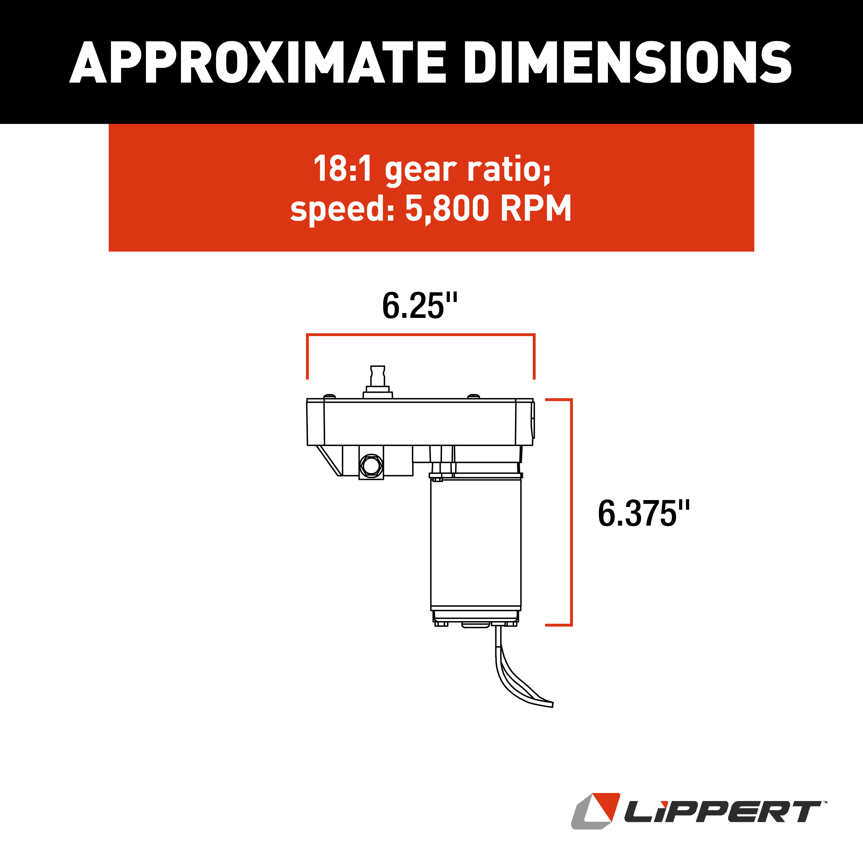 Lippert Replacement Through-Frame RV Slide-Out Venture Tuson 18:1 Motor #7694597 thumbnail 2