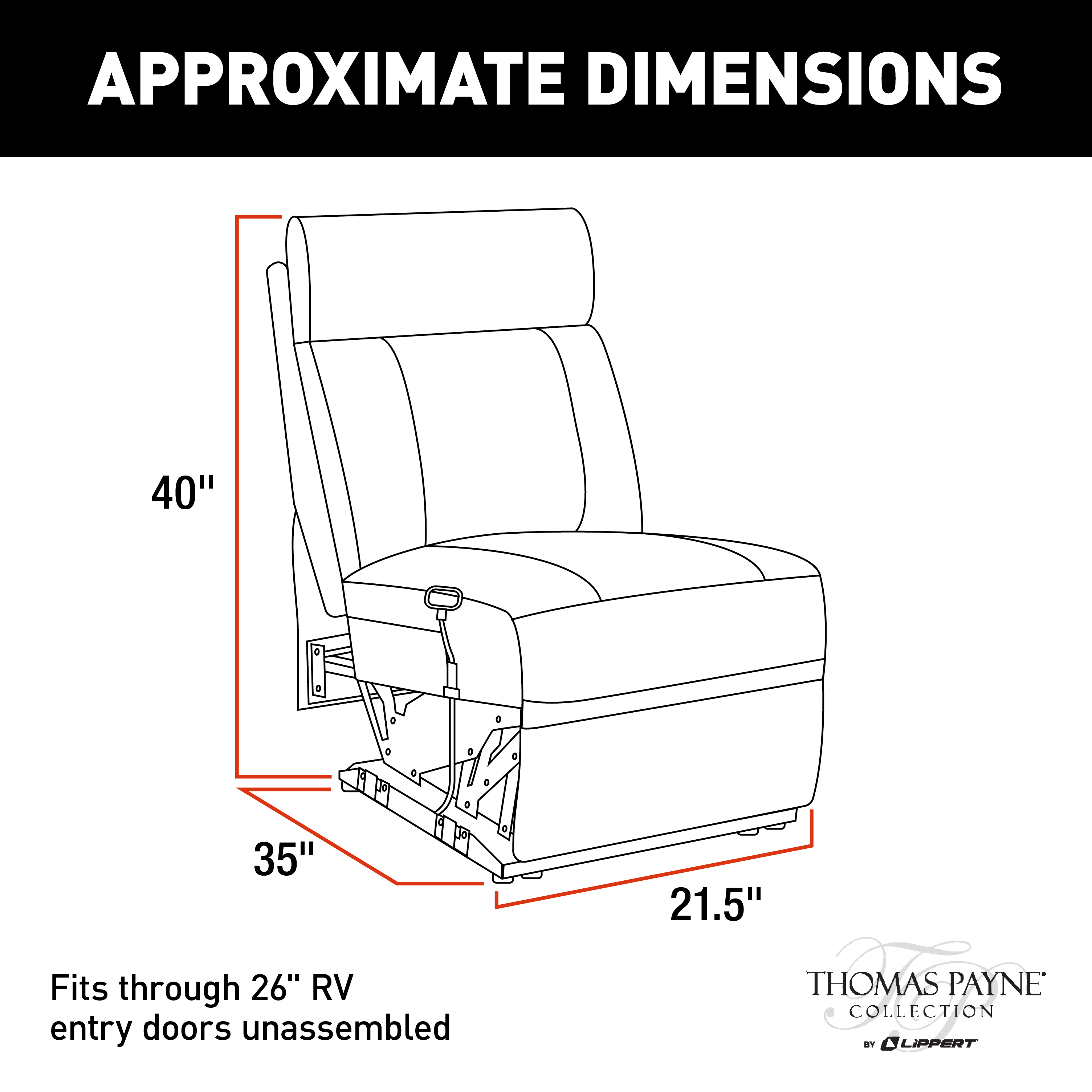 Thomas Payne Heritage Series RV Theater Seating Armless Recliner - Altoona #2020134973 thumbnail 1