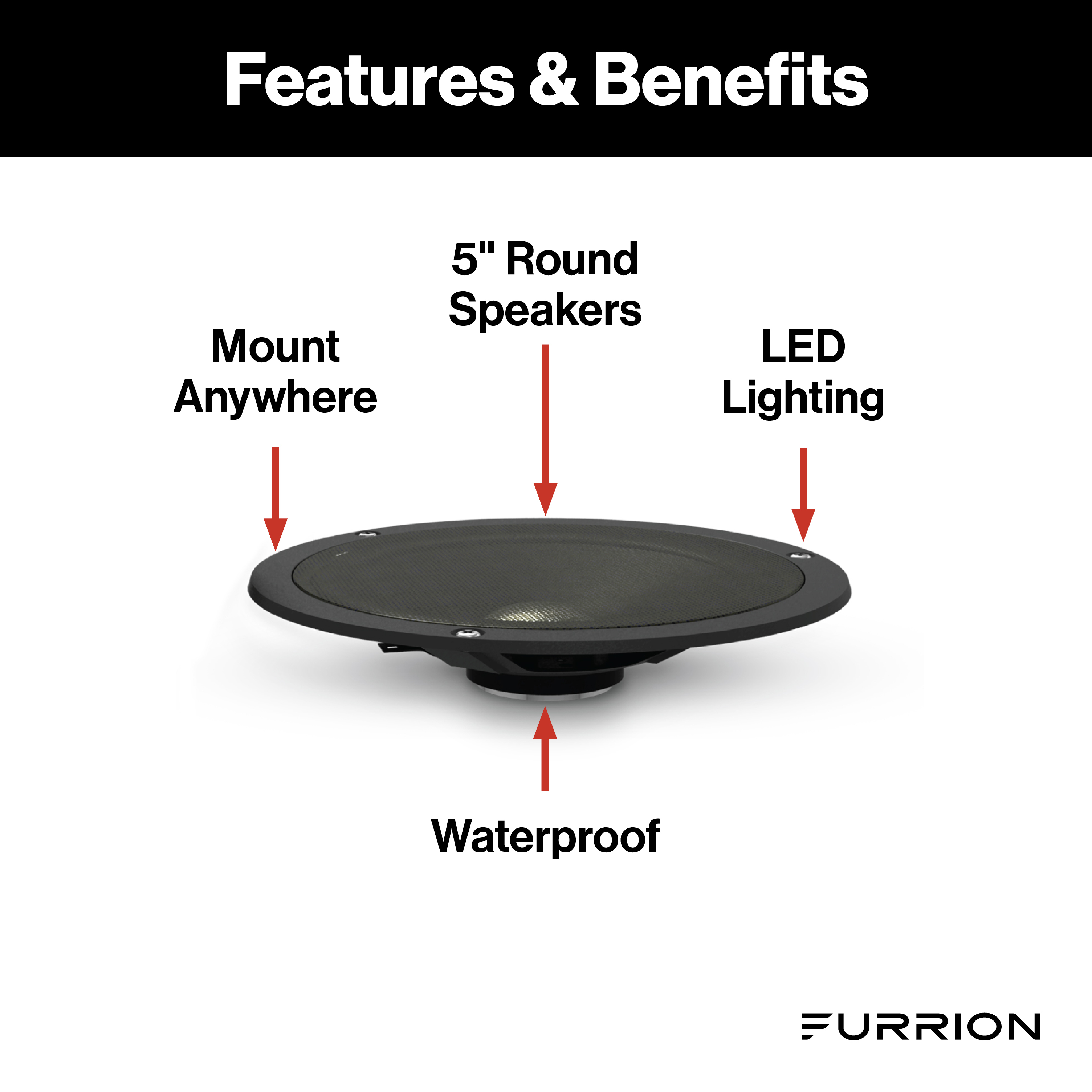 Furrion Outdoor Speaker - 5" Black #FMS5B thumbnail 2