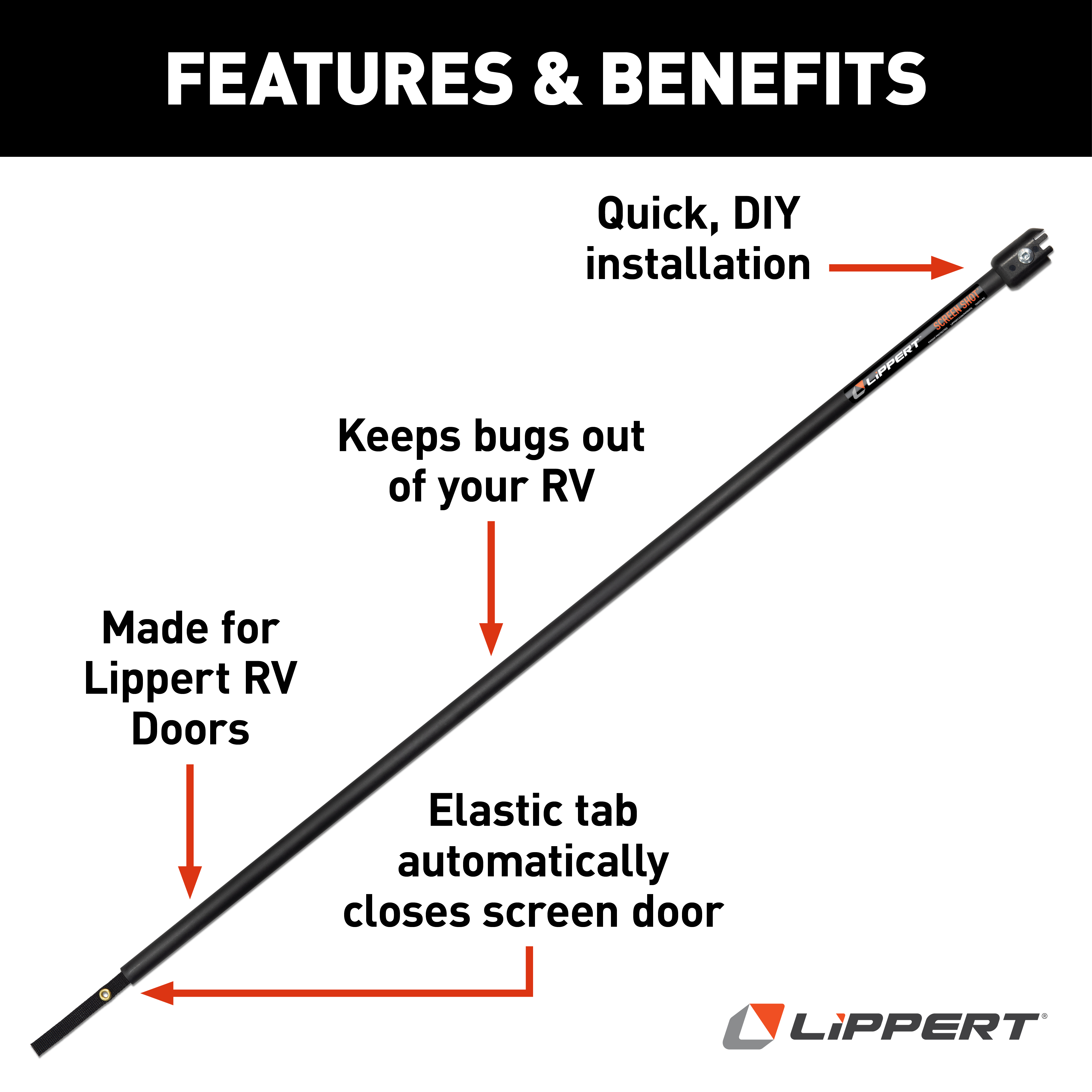 Lippert Screen Shot Automatic RV Screen Door Closer - 30" #730815 thumbnail 4