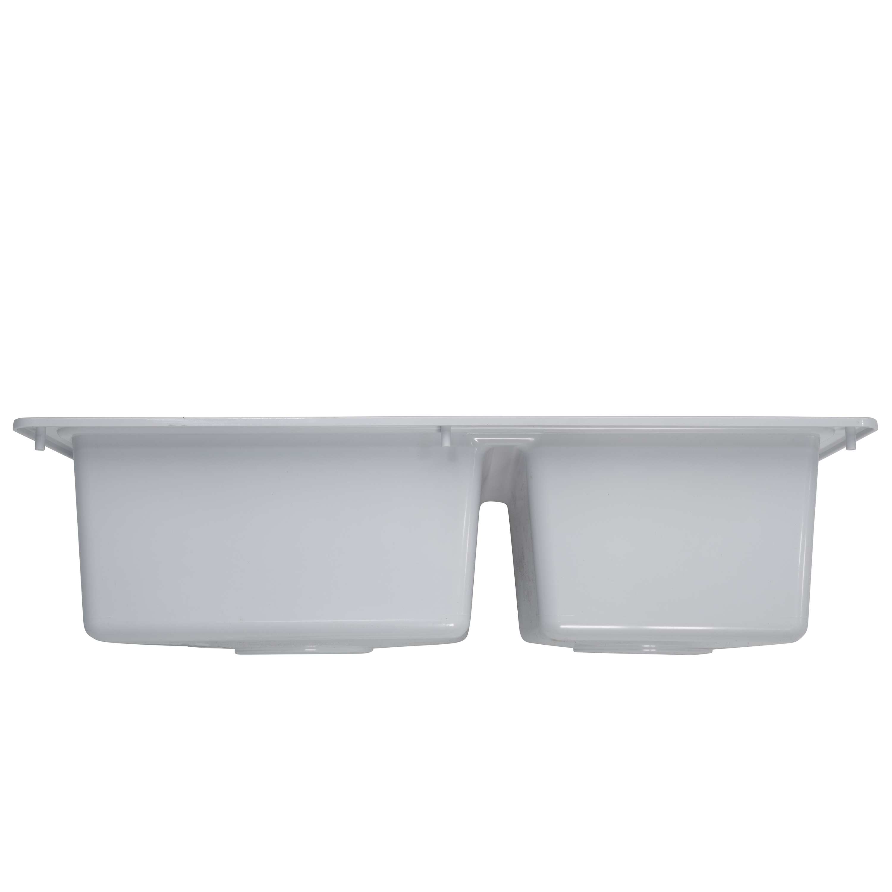 Lippert RV Double Kitchen Galley Sink - 25" x 17" x 6.6" White ABS Plastic thumbnail 3