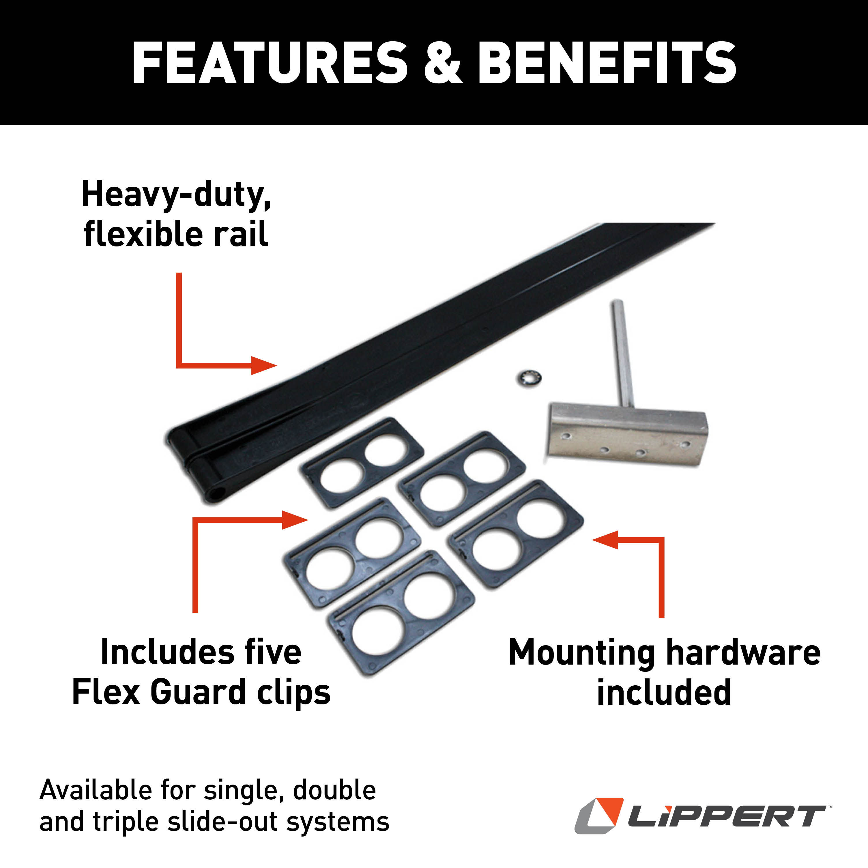 Lippert RV Slide-Out Flex Guard Double Kit with Hardware #1346281 thumbnail 1