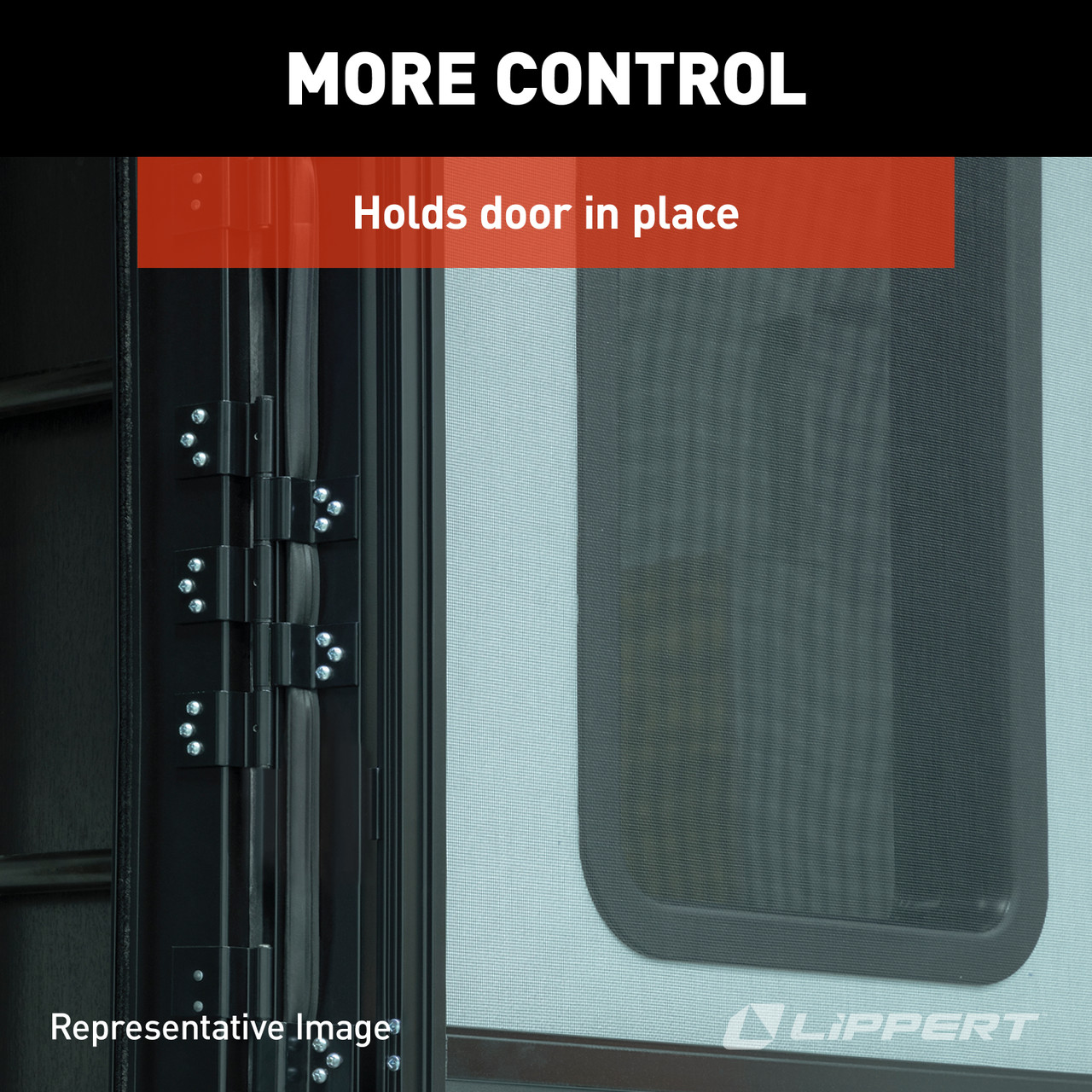 Lippert Friction Hinge Kit for RV Entry Doors - Black thumbnail 4