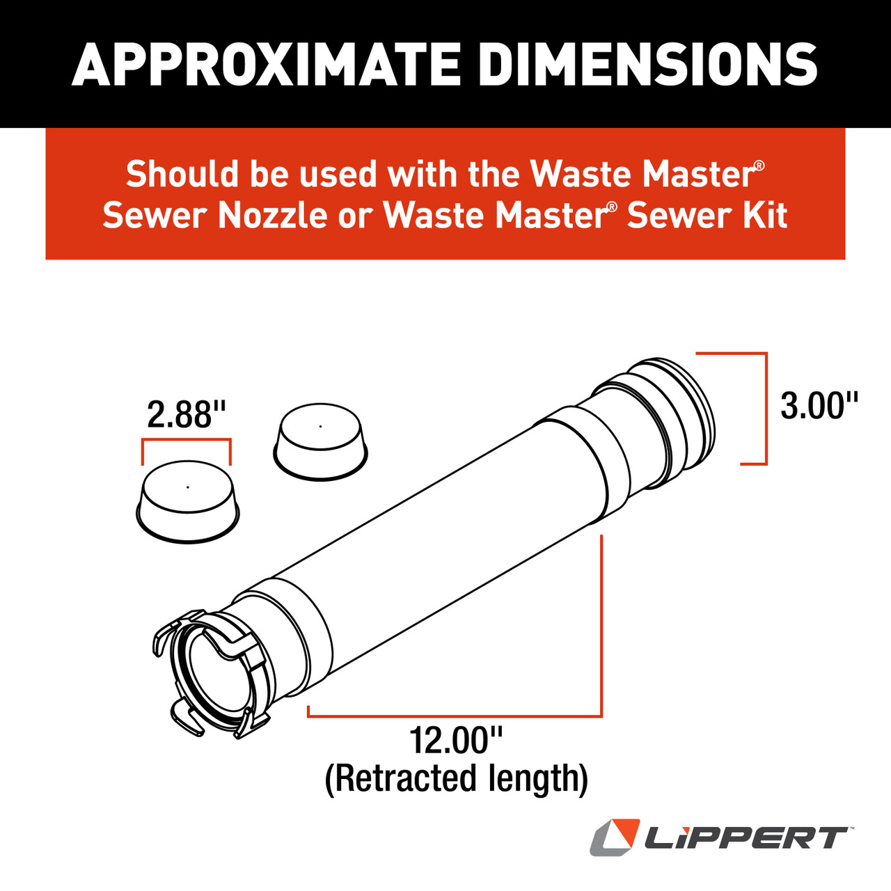 Lippert Waste Master Tote Tank Adapter Kit for RV Sewer Hose #360789 thumbnail 6