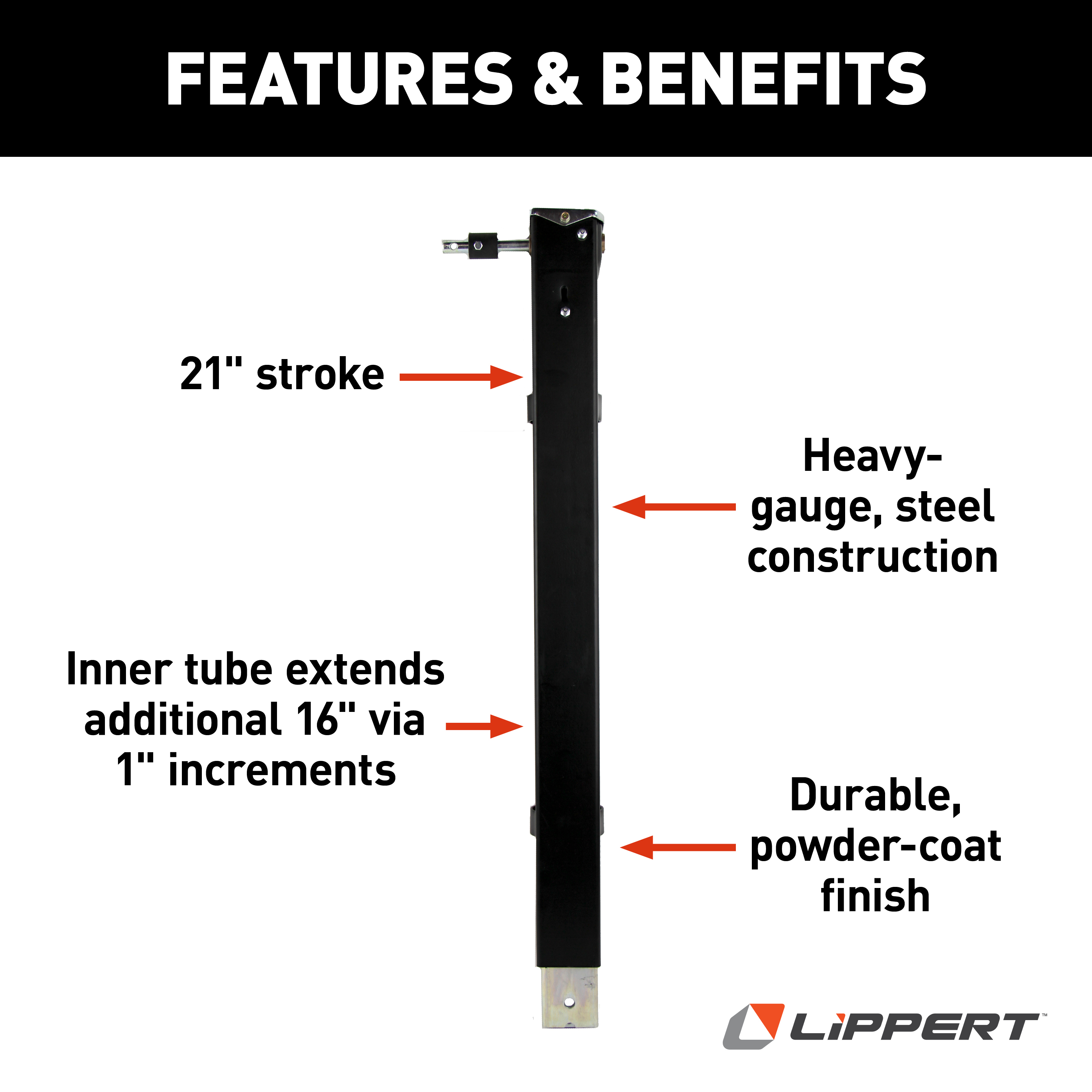 Lippert Universal Fit Landing Gear - Lead Leg #179013 thumbnail 5