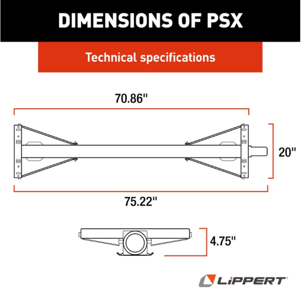 Lippert PSX1 High-Speed RV Power Jack System Black Switch Assembly