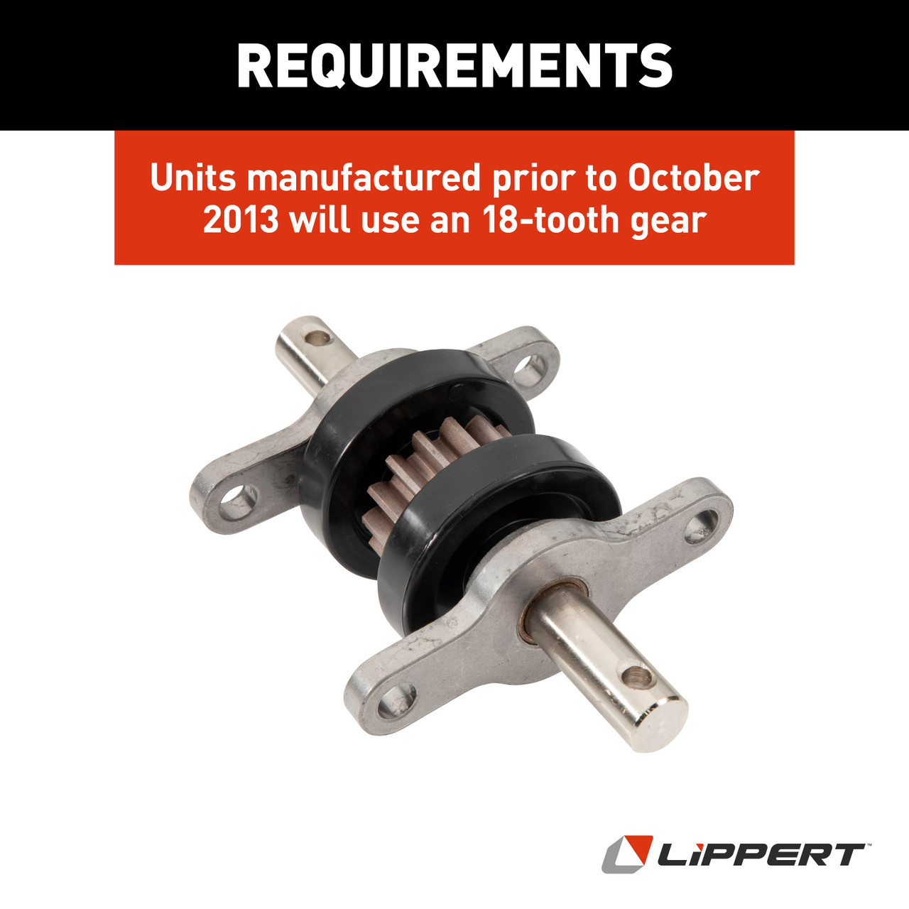 Lippert Replacement 2 x 2 Through-Frame Slide-Out Gear Pack Assembly without Roll Pins #281331 thumbnail 7