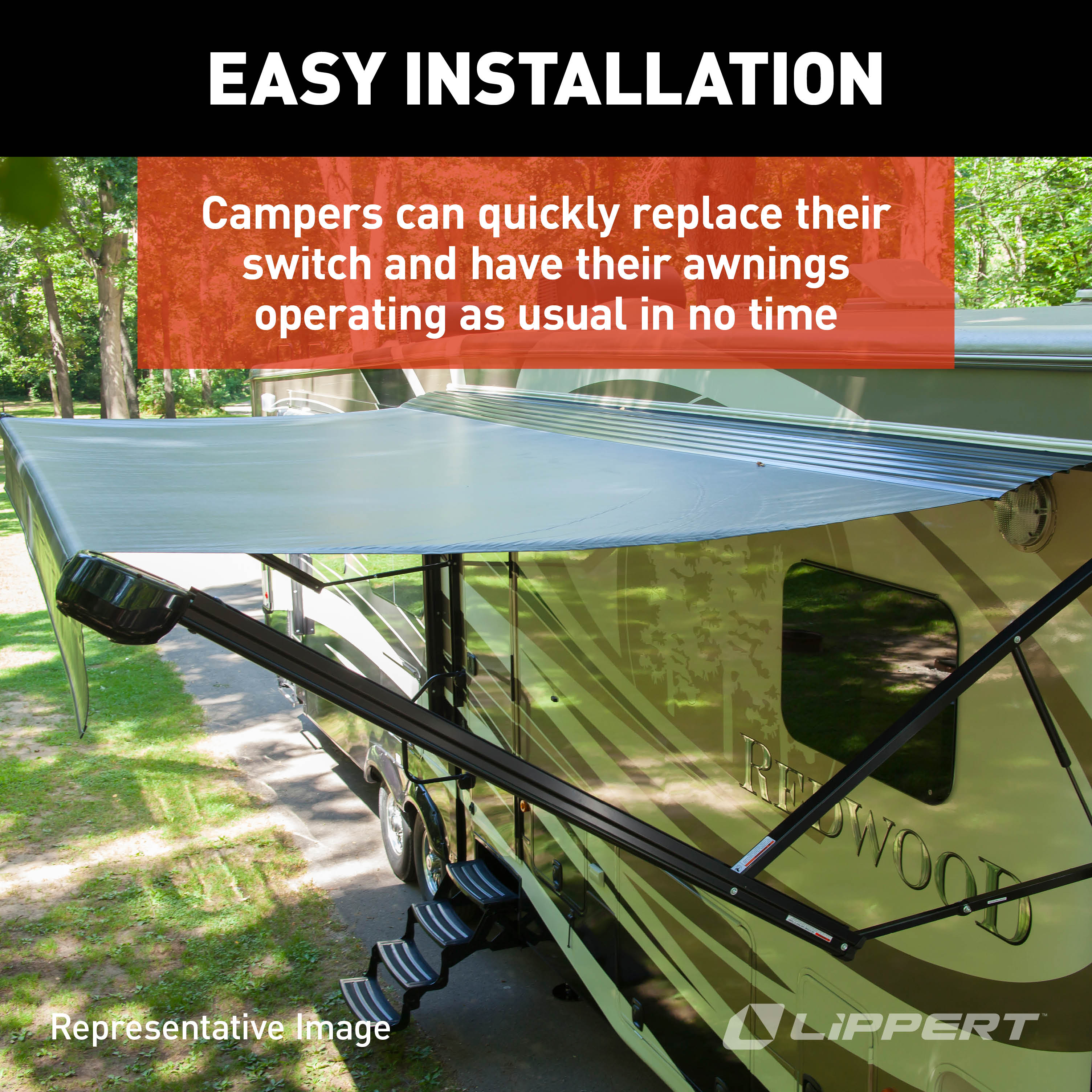 Solera Power Awning Switch Kit - Black #285500 thumbnail 2