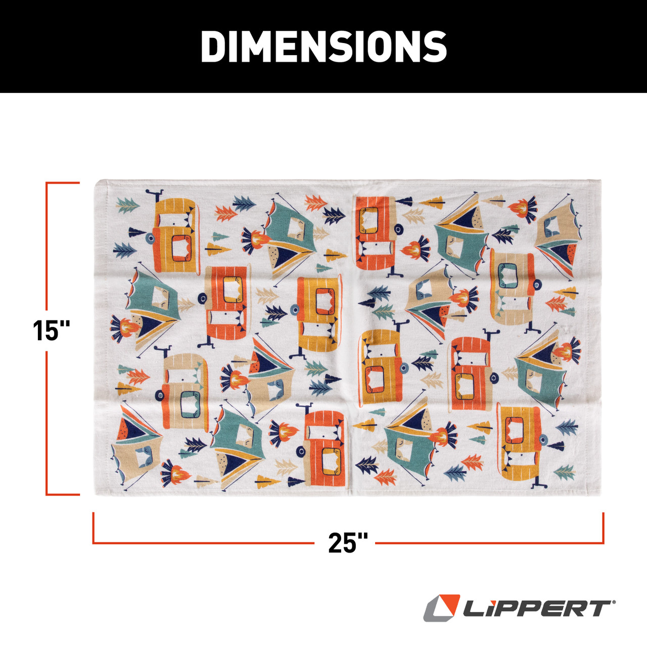 Lippert Kitchen Towel & Potholder Set - Camp Print, 2 Pieces #2023051697 thumbnail 4