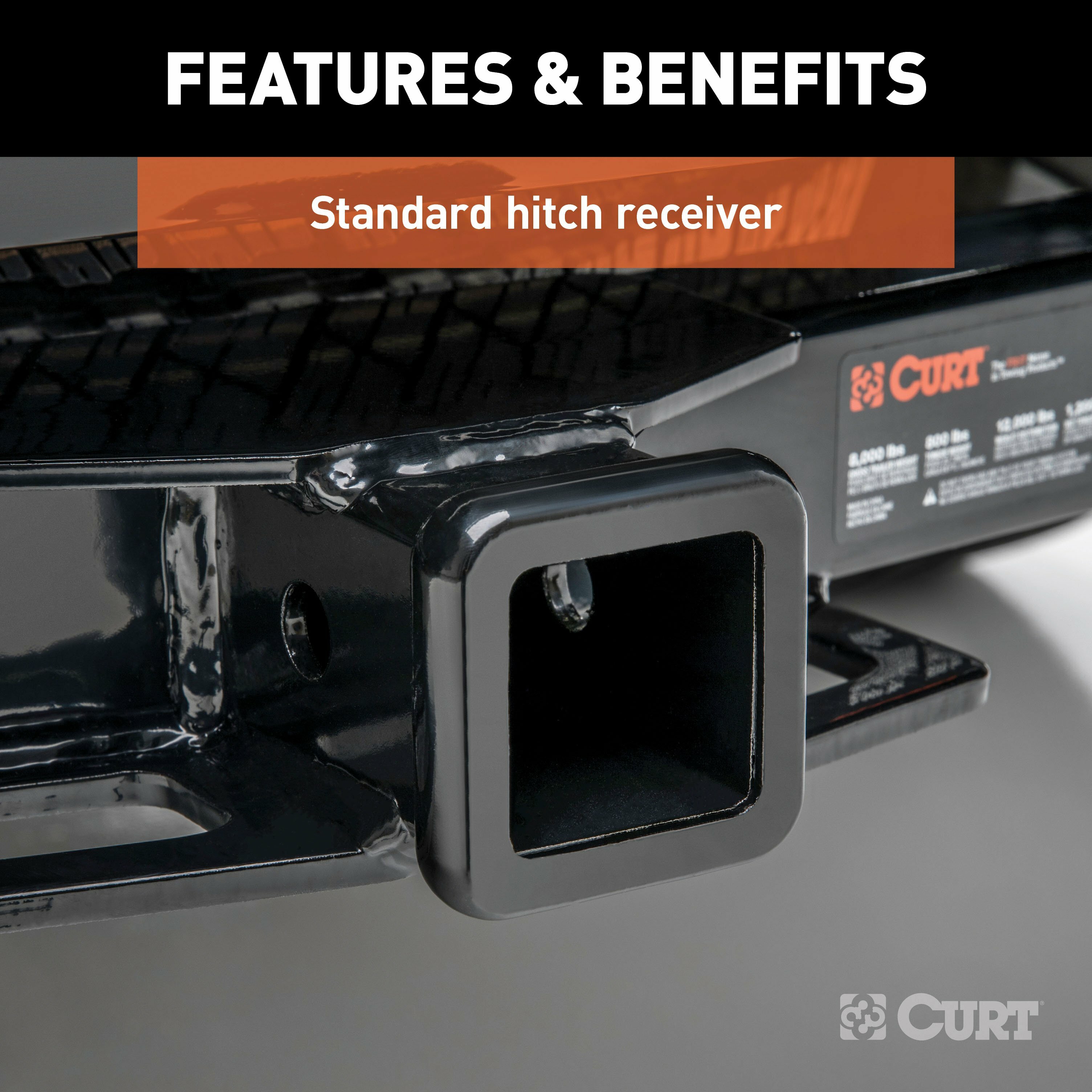 2023-2025 Chevrolet Colorado All CURT Class 3 Trailer Hitch, 2" Receiver + 2" Ball + 1-7/8" Ball Kit thumbnail 3
