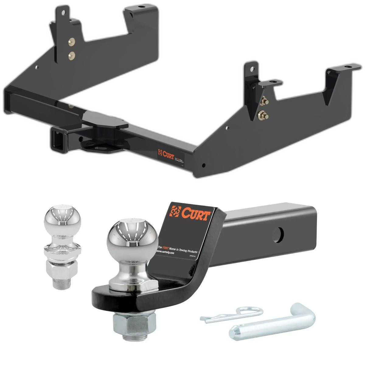 2020-2025 GMC Sierra 3500 HD Excluding factory receiver or cab & chassis CURT Class 4 Trailer Hitch, 2" Receiver + 2" Ball + 1-7/8" Ball Kit thumbnail 0