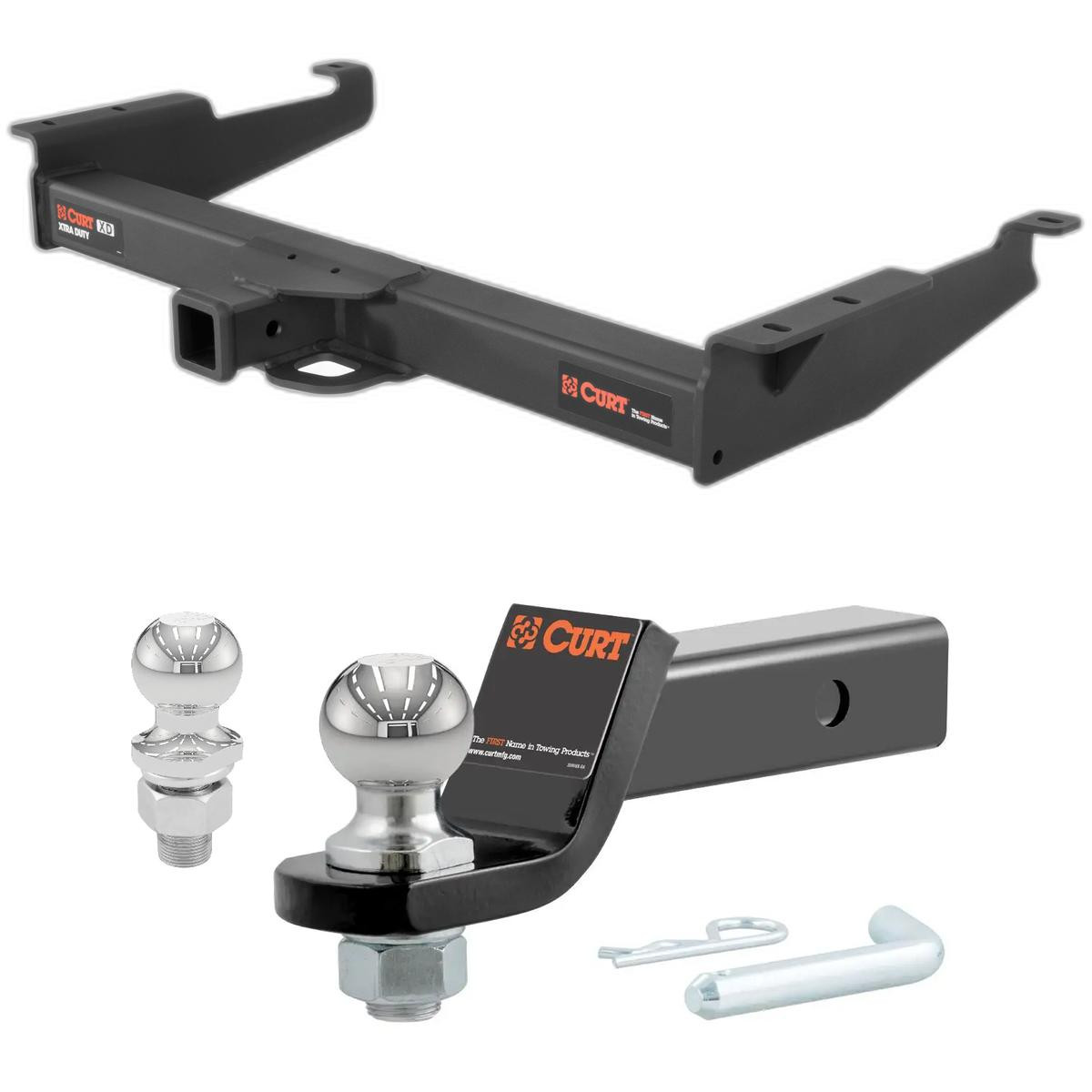 1996-2014 Chevrolet Express 1500 All Xtra Duty CURT Class 5 Trailer Hitch, 2" Receiver + 2" Ball + 1-7/8" Ball Kit thumbnail 0