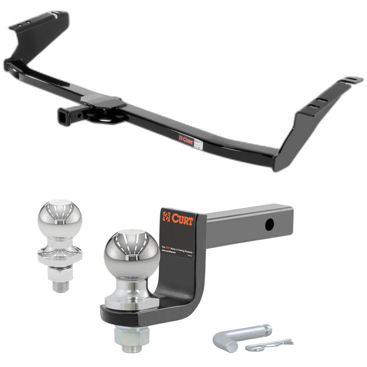2004-2020 Toyota Sienna All Class 2 Trailer Hitch, 1-1/4" Receiver + 2" Ball + 1-7/8" Ball Kit thumbnail 0