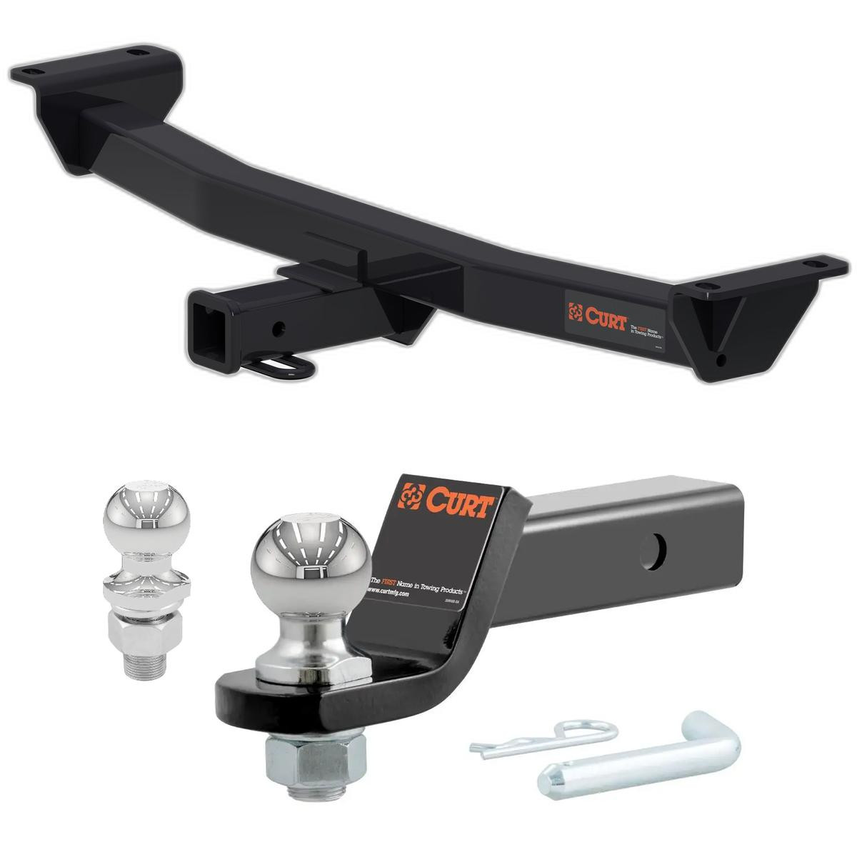 2019-2023 Ford Ranger All CURT Class 3 Trailer Hitch, 2" Receiver + 2" Ball + 1-7/8" Ball Kit thumbnail 0