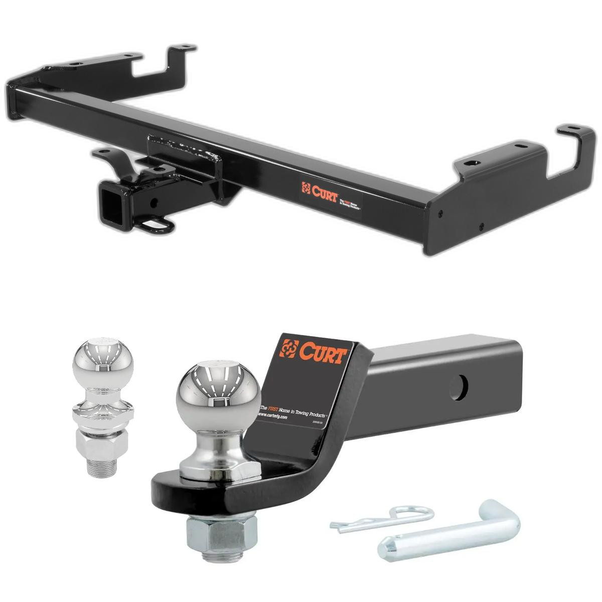 2001-2006 Chevrolet Silverado 3500 Excluding Cab & Chassis CURT Class 4 Hitch, 2" Receiver + 2" Ball + 1-7/8" Ball Kit thumbnail 0