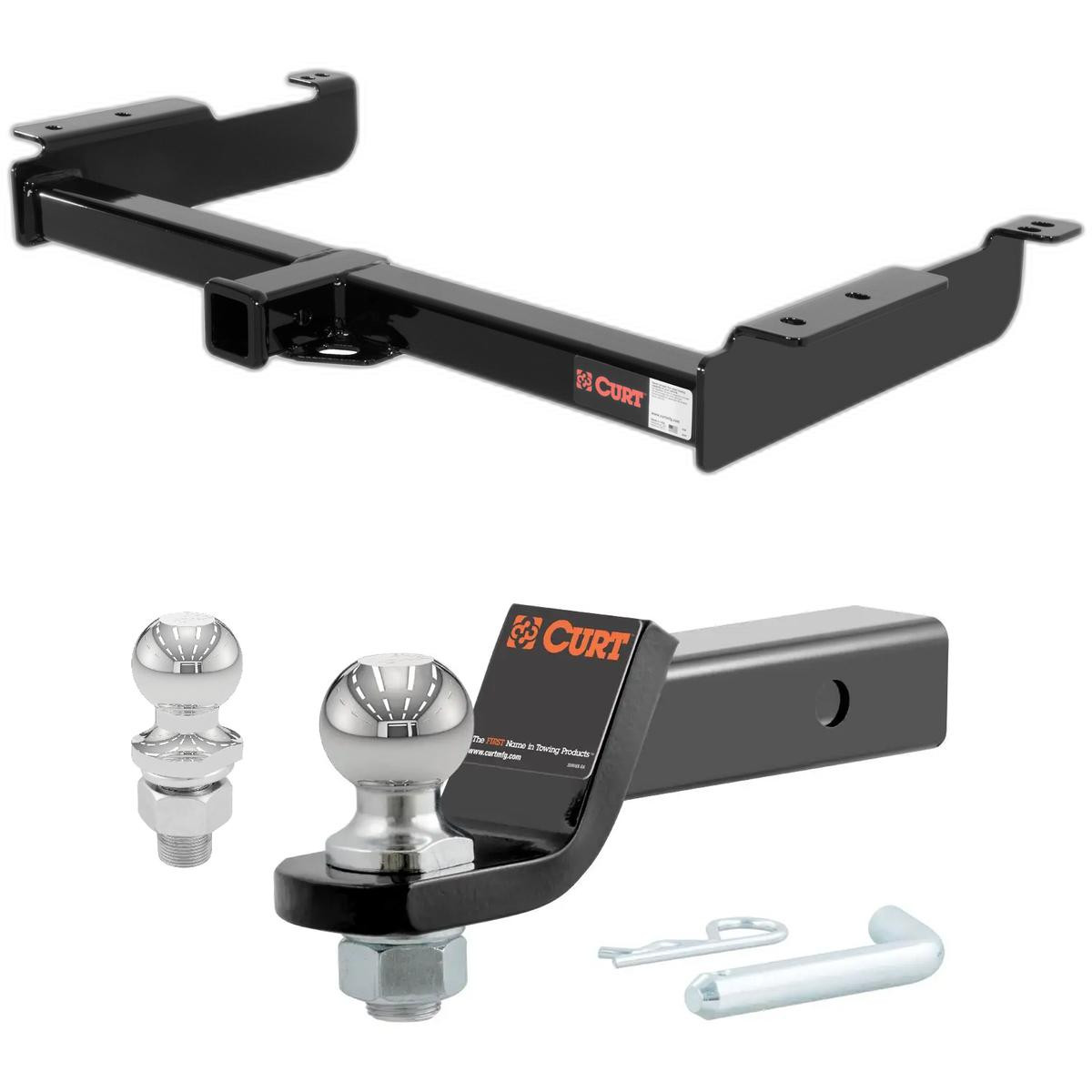 1996-2025 Chevrolet Express 3500 Excluding Cutaway Models CURT Class 4 Trailer Hitch, 2" Receiver + 2" Ball + 1-7/8" Ball Kit thumbnail 0