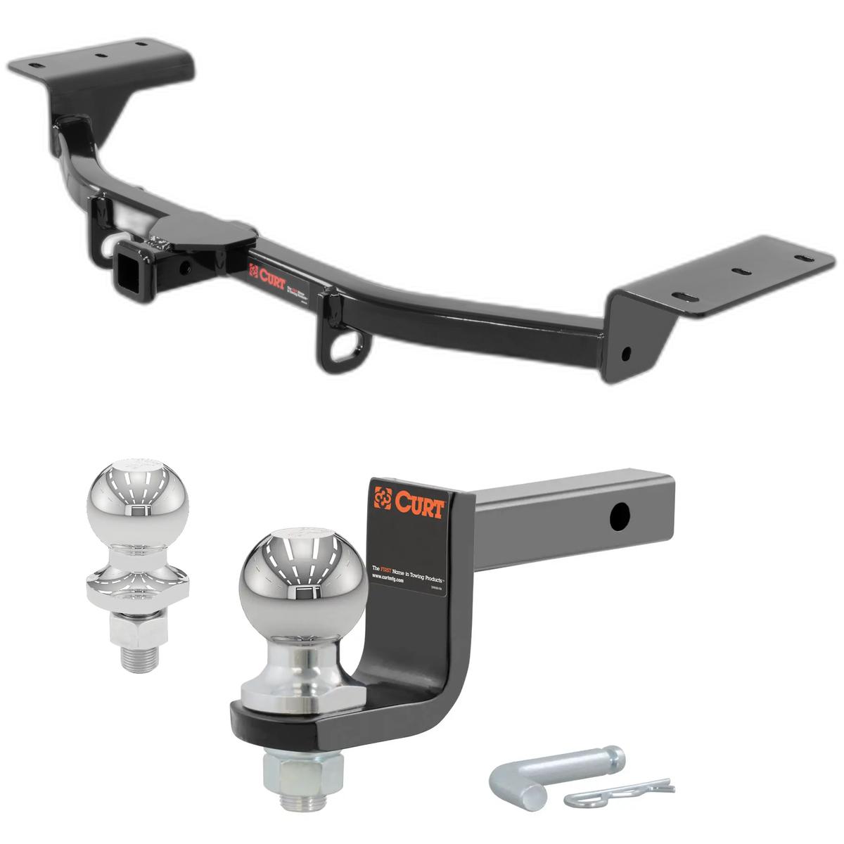 2013-2018 Ford Focus ST Class 1 Trailer Hitch, 1-1/4" Receiver + 2" Ball + 1-7/8" Ball Kit thumbnail 0