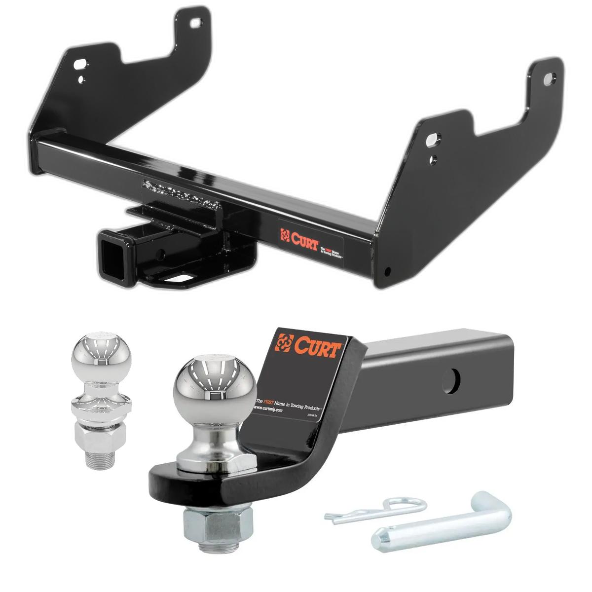 2015-2025 Ford F-150 Without factory receiver, excluding Police Responder CURT Class 4 Trailer Hitch, 2" Receiver + 2" Ball + 1-7/8" Ball Kit thumbnail 0