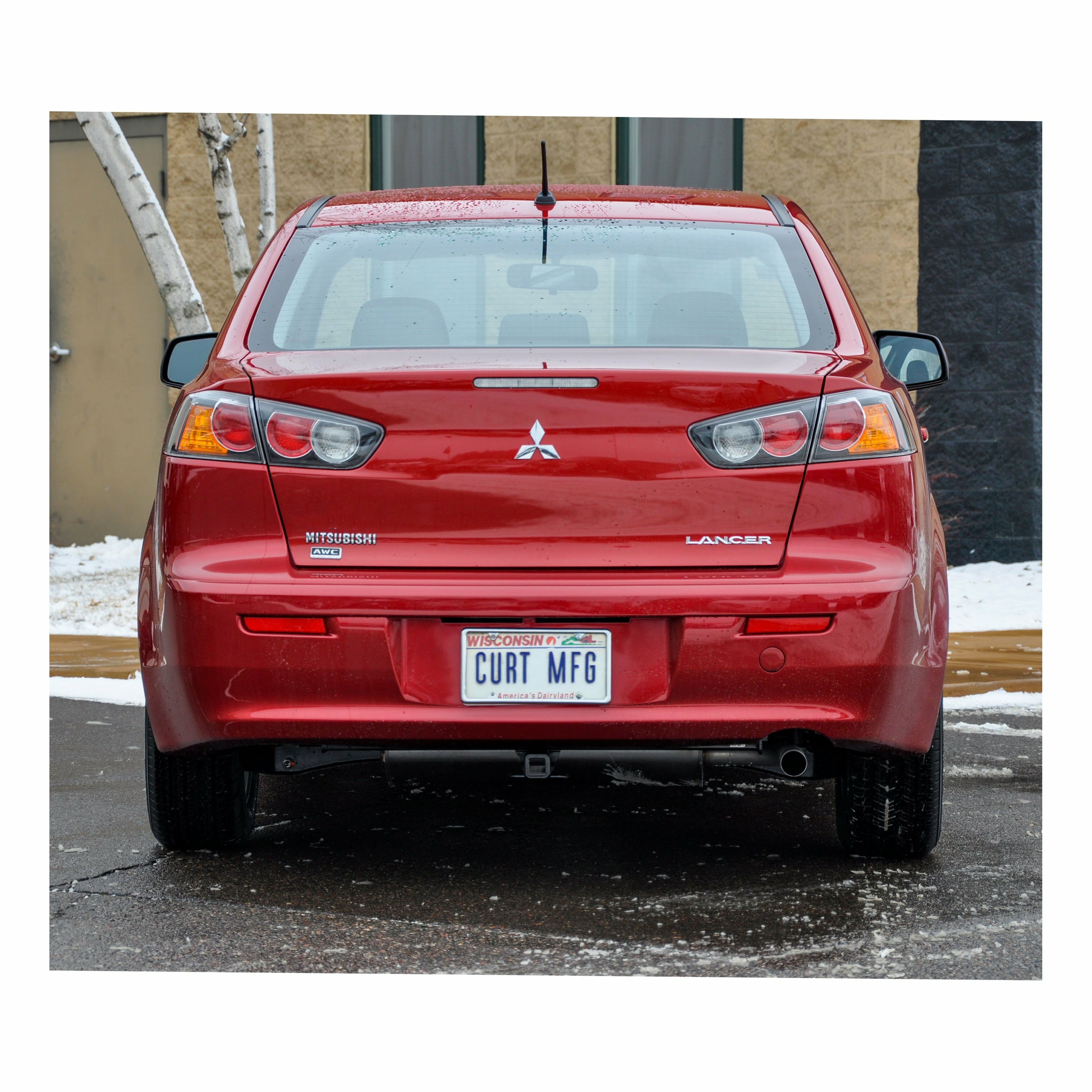 2012-2014 Mitsubishi Lancer GT Sportback, Excluding Fore to Aft Mufflers Class 1 Trailer Hitch, 1-1/4" Ball Mount thumbnail 2