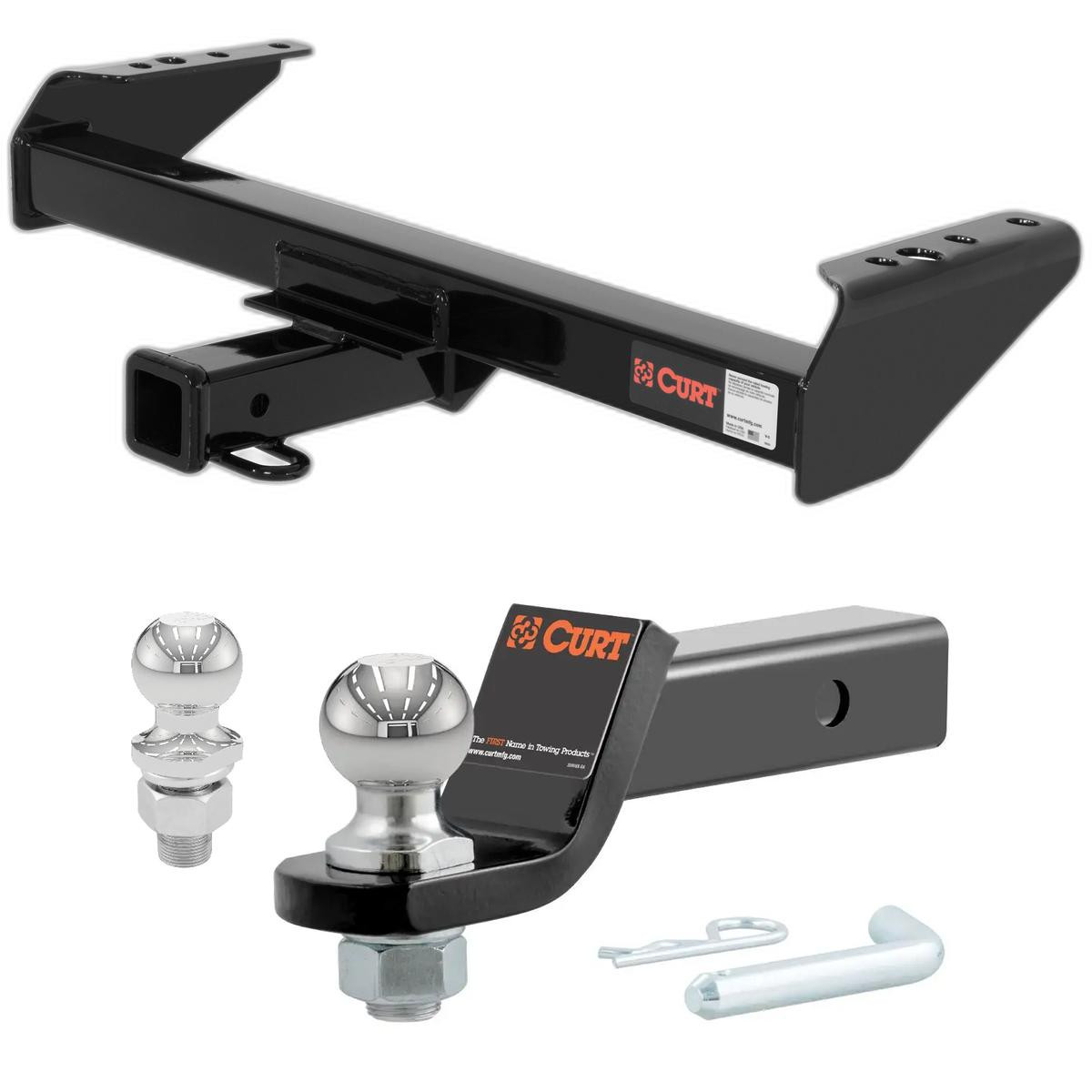 1975-1978 GMC C15 Excluding 10 in. step bumper CURT Class 3 Hitch, 2" Receiver + 2" Ball + 1-7/8" Ball Kit thumbnail 0