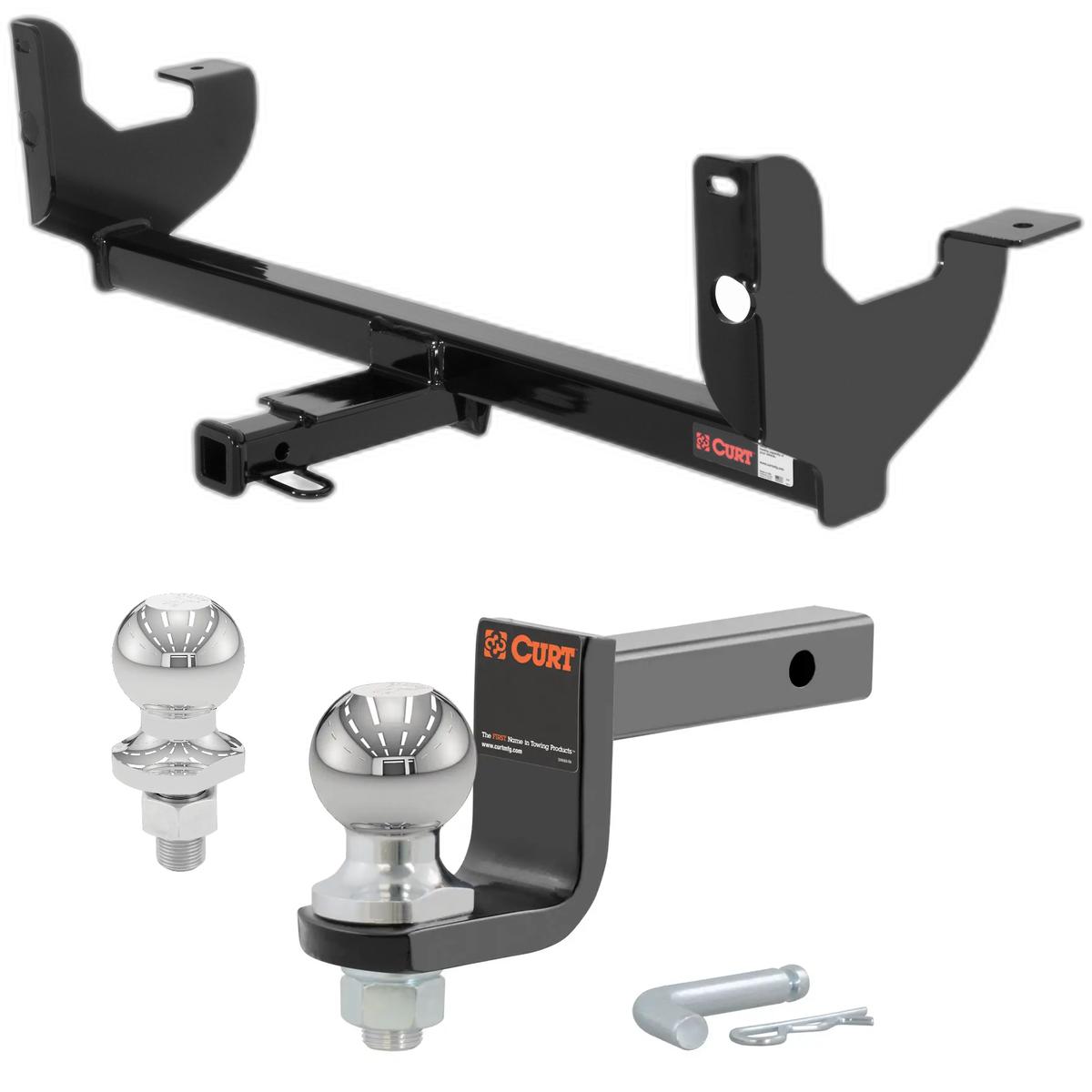 2008-2012 Chevrolet Malibu All, Except Hybrid Class 2 Trailer Hitch, 1-1/4" Receiver + 2" Ball + 1-7/8" Ball Kit thumbnail 0