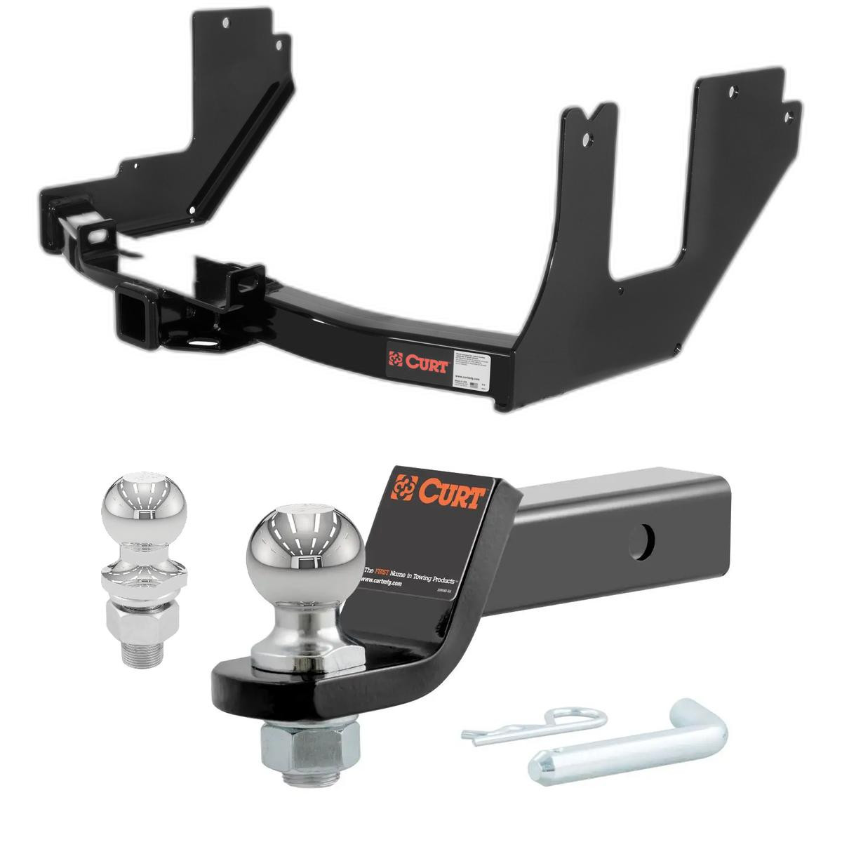2004-2005 Ford F-150 All CURT Class 4 Trailer Hitch, 2" Receiver + 2" Ball + 1-7/8" Ball Kit thumbnail 0