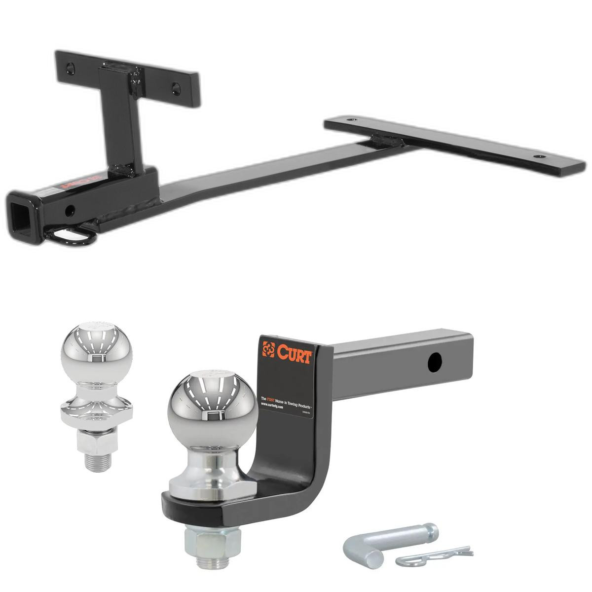 2008 BMW 535xi All Class 1 Trailer Hitch, 1-1/4" Receiver + 2" Ball + 1-7/8" Ball Kit thumbnail 0