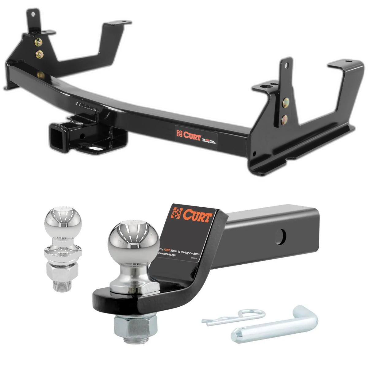 2015-2019 Chevrolet Silverado 3500 HD 8' bed, excluding factory receiver, Tommy Gate lift or cab & chassis CURT Class 4 Hitch, 2" Receiver + 2" Ball + 1-7/8" Ball Kit thumbnail 0