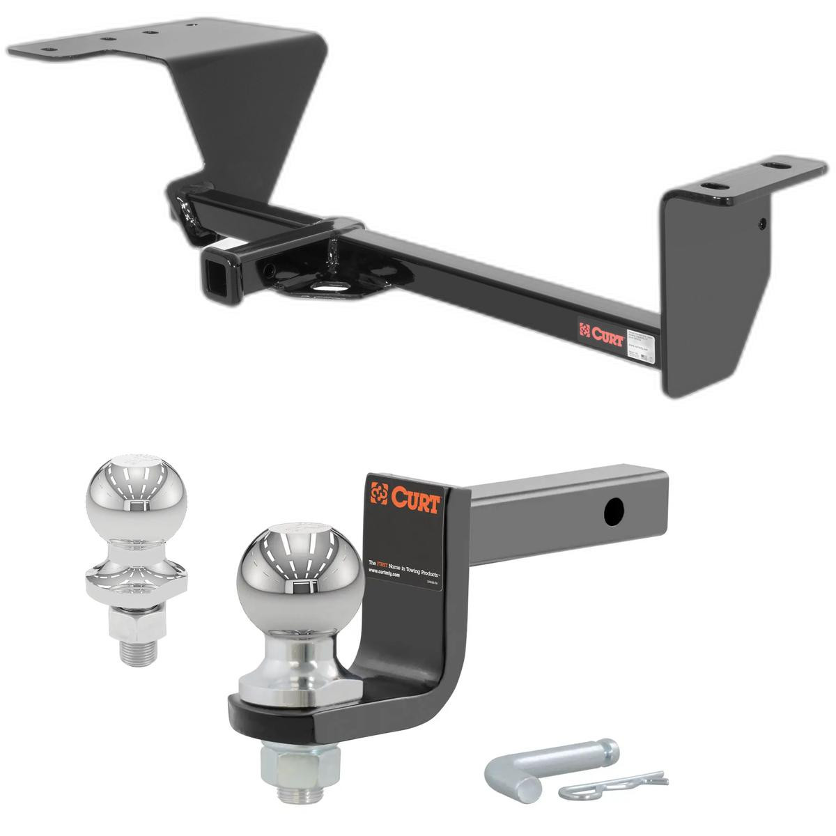 1995-2000 Dodge Avenger All Class 1 Hitch, 1-1/4" Receiver + 2" Ball + 1-7/8" Ball Kit thumbnail 0