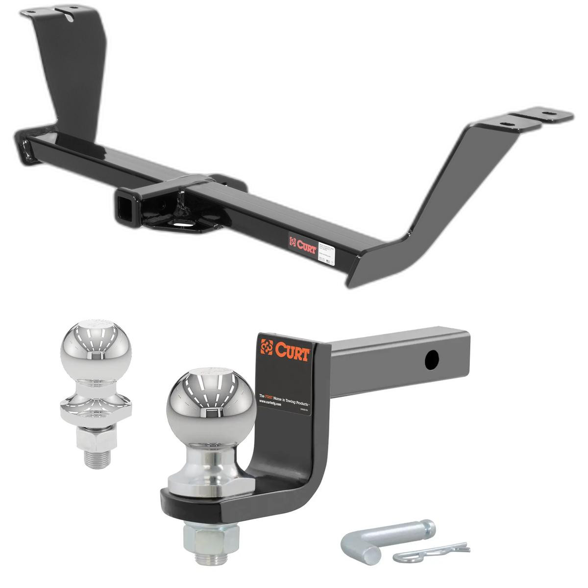 2006 Kia Optima All Class 1 Trailer Hitch, 1-1/4" Receiver + 2" Ball + 1-7/8" Ball Kit thumbnail 0