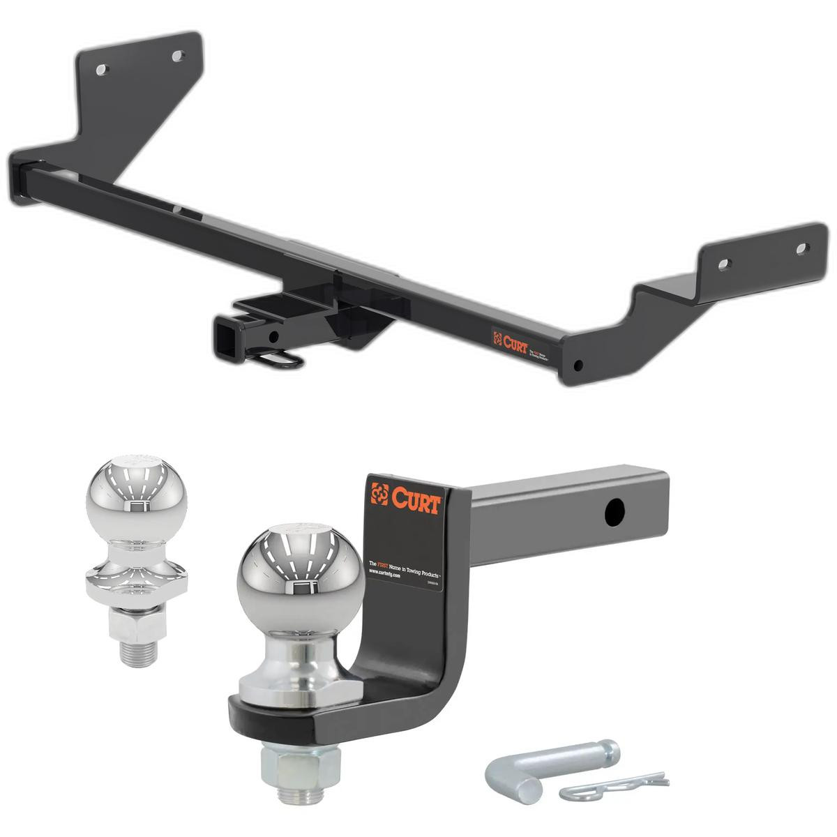 2019 Kia Forte All Class 1 Trailer Hitch, 1-1/4" Receiver + 2" Ball + 1-7/8" Ball Kit thumbnail 0
