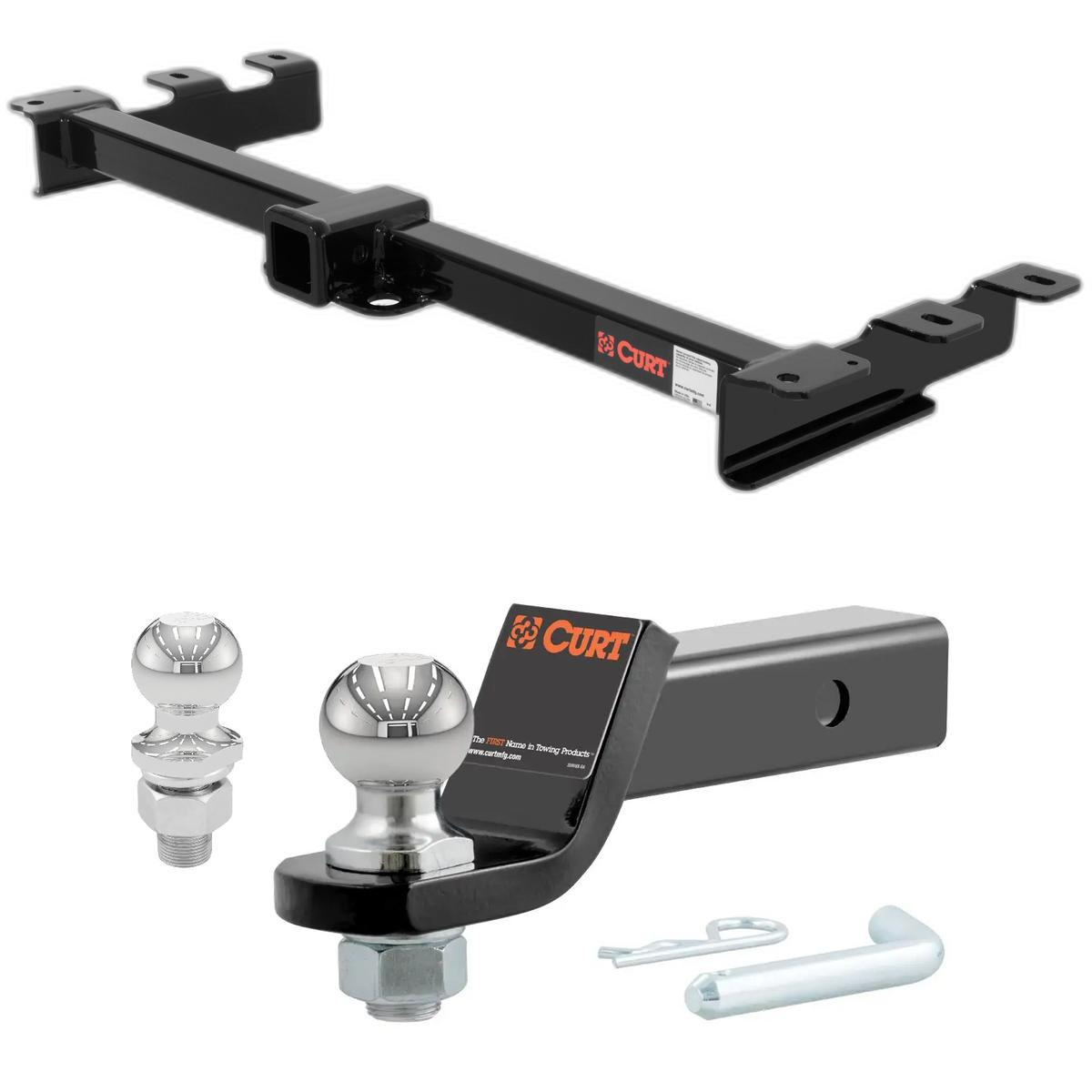 1999-2006 Chevrolet Silverado 1500 With Roll Pan Bumper CURT Class 3 Trailer Hitch, 2" Receiver + 2" Ball + 1-7/8" Ball Kit thumbnail 0