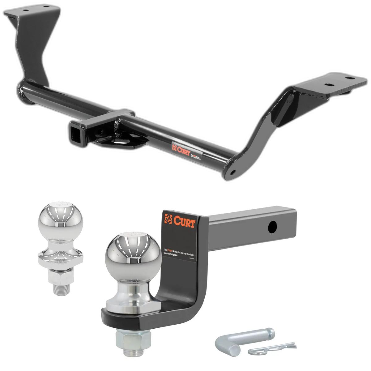 2015-2021 Volkswagen Golf All Class 1 Trailer Hitch, 1-1/4" Receiver + 2" Ball + 1-7/8" Ball Kit thumbnail 0