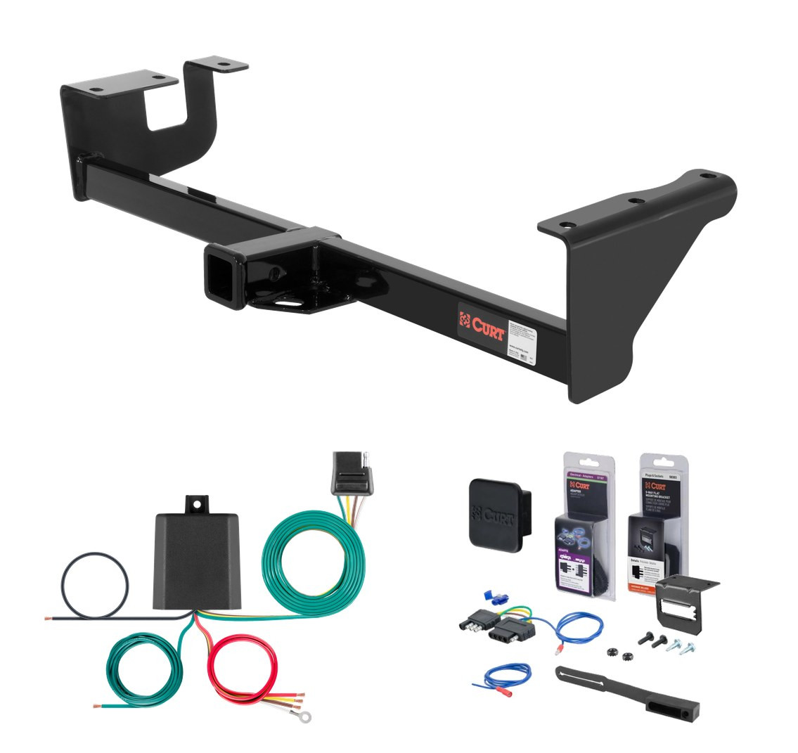2013 Suzuki Grand Vitara Excluding XL-7 Curt 2" Class 3 Trailer Tow Hitch + 5-Flat Wiring Kit Tow Boat/Utility Trailer with Surge Brakes 13001 thumbnail 0
